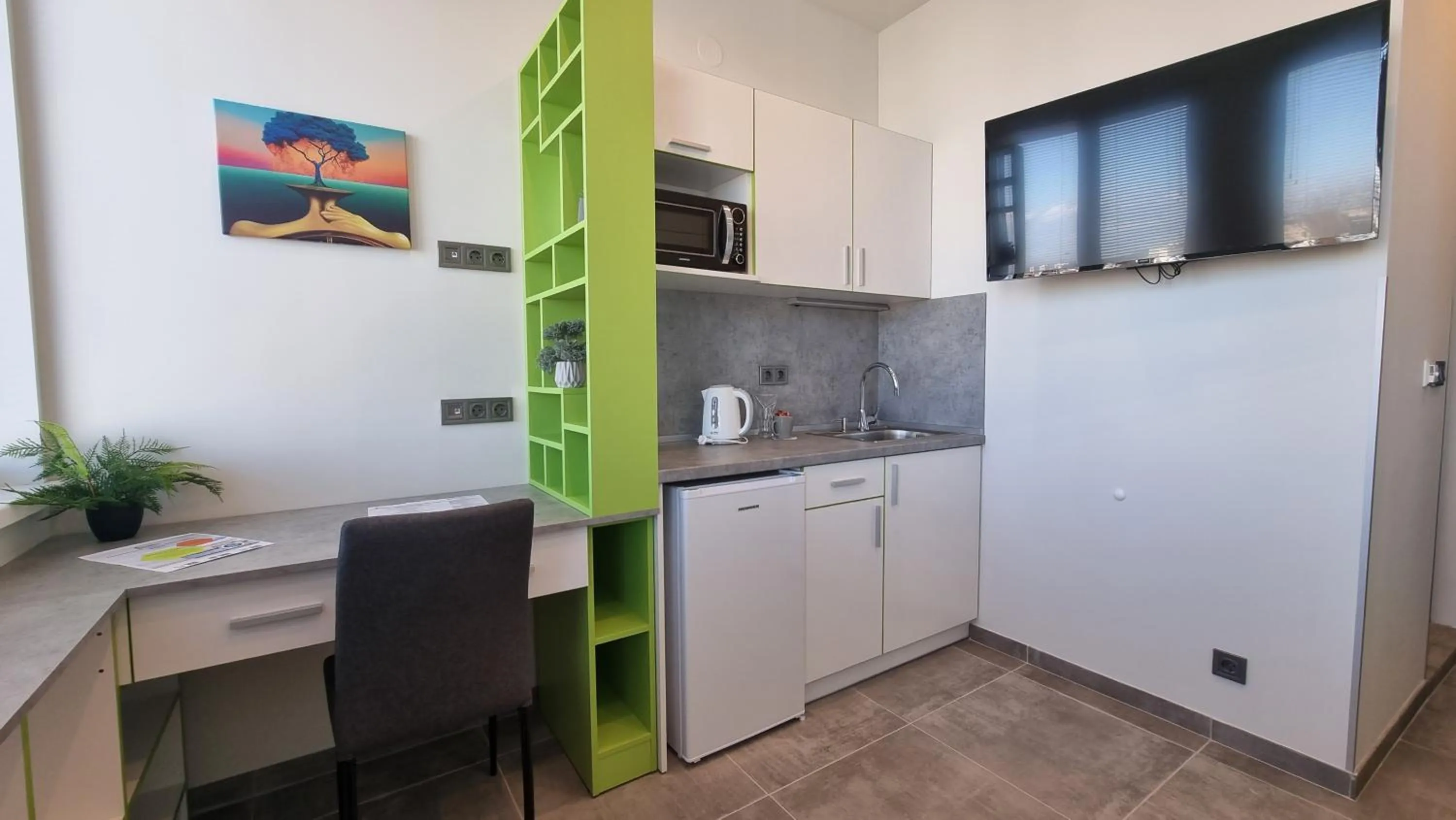 TV and multimedia in DORM BG pet-friendly Aparthotel