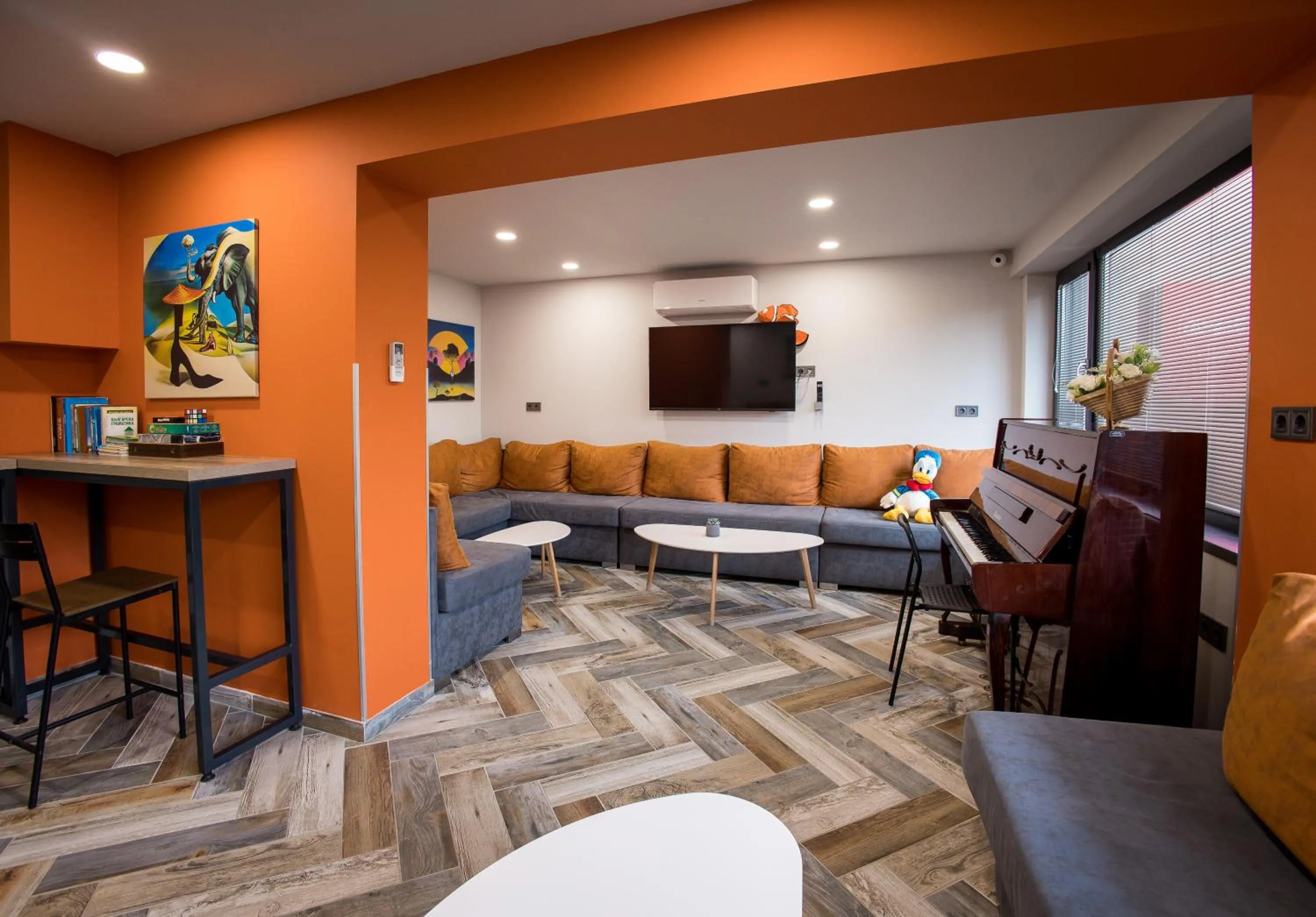 Communal lounge/ TV room in DORM BG pet-friendly Aparthotel