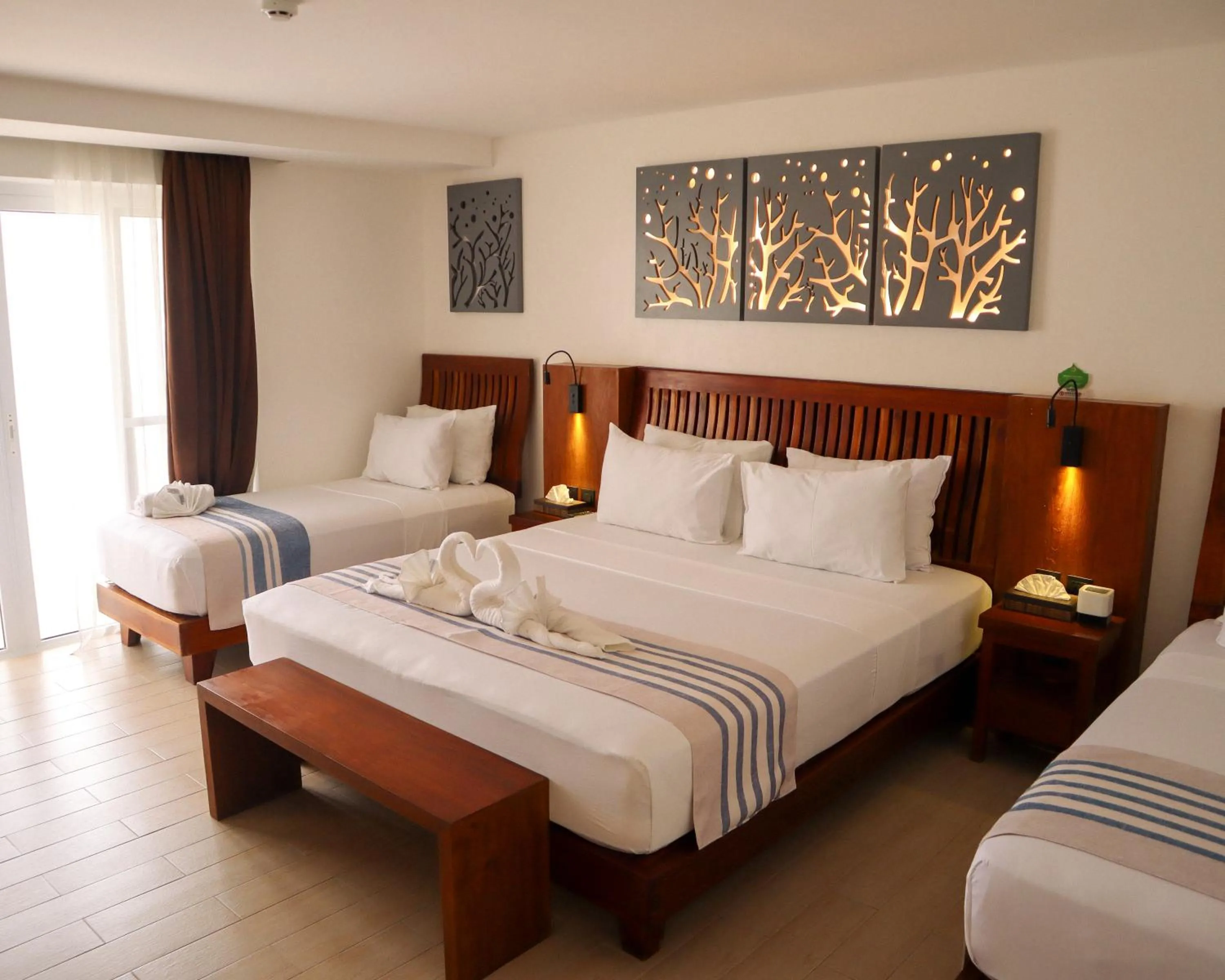 Bed in Aira Boracay Hotel