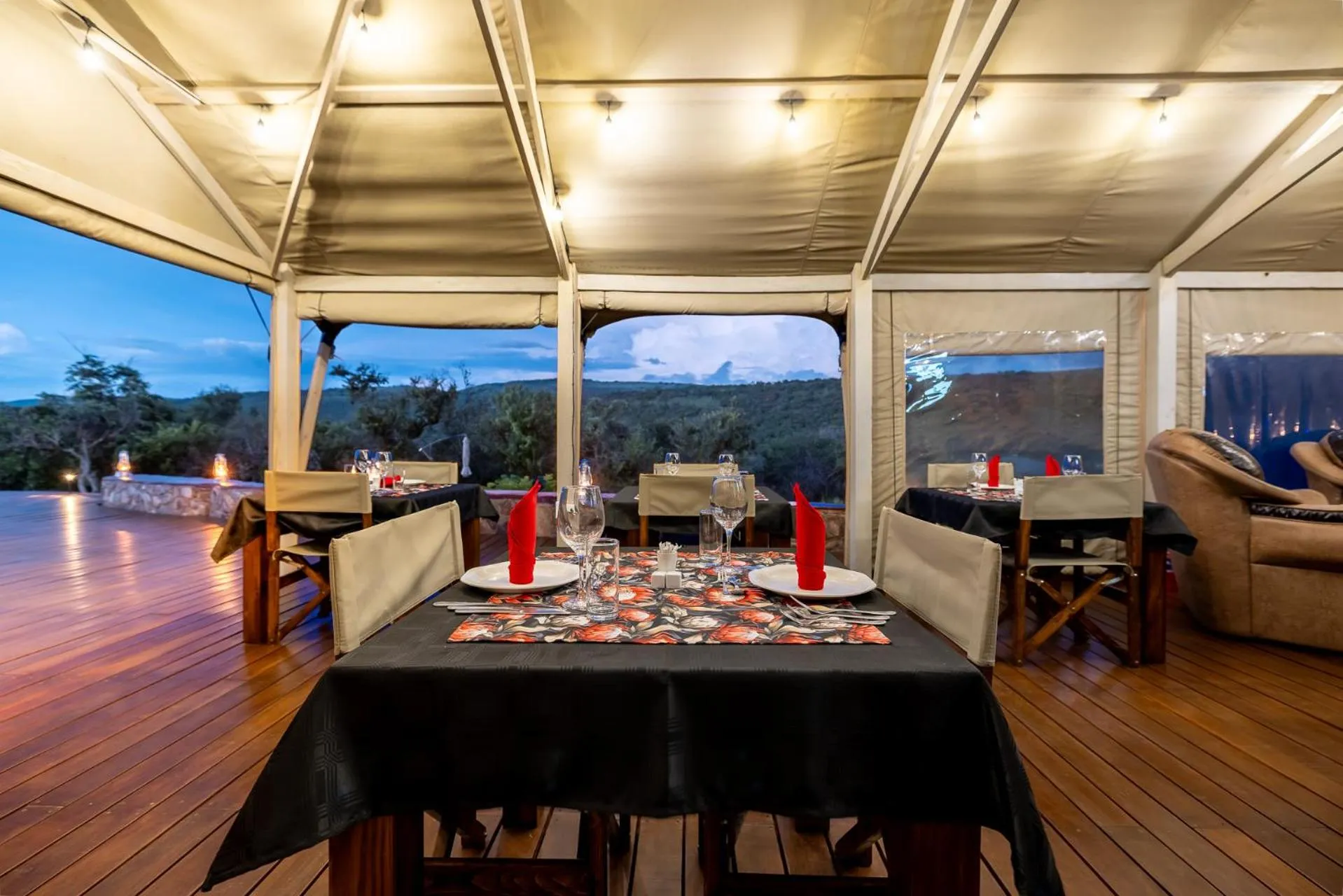 Seating area in Iketla Lodge