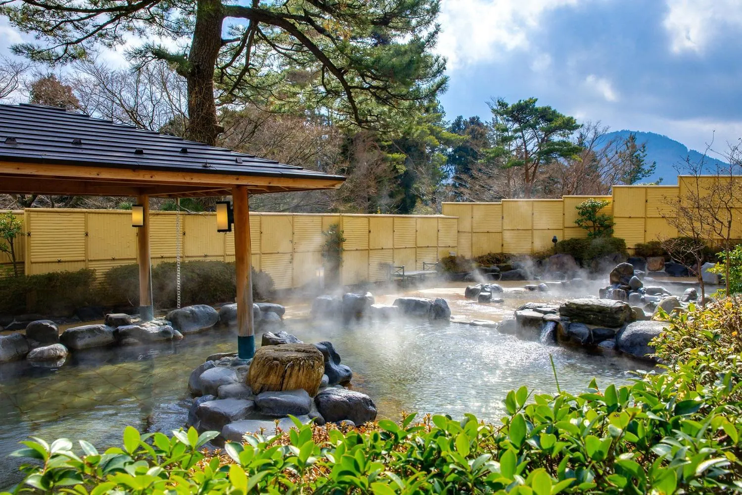 Open Air Bath in Hakone Kowakien Hotel