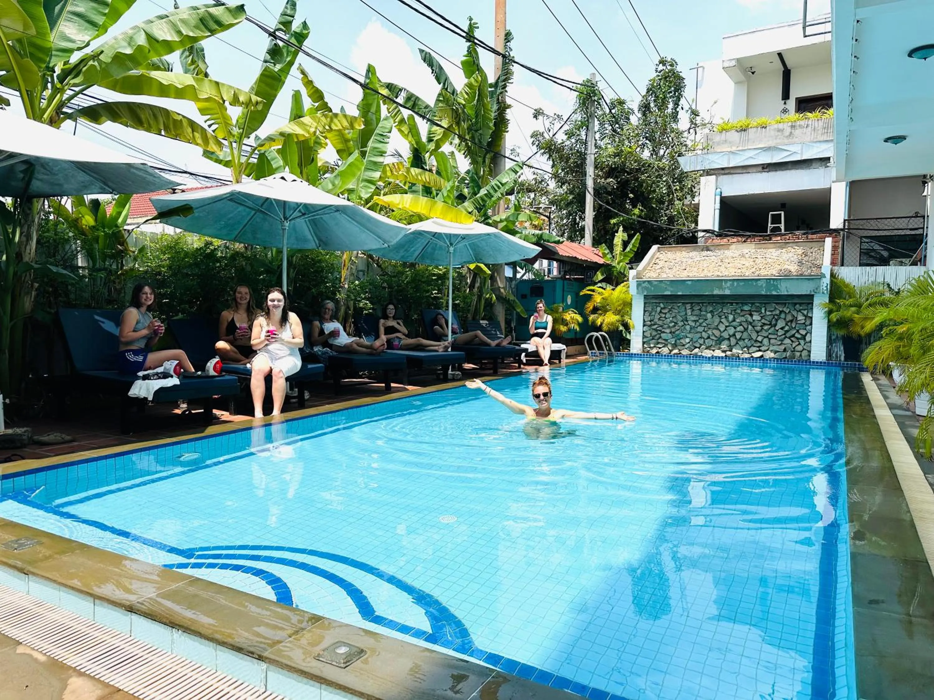 Pool view in The Blanc Residence