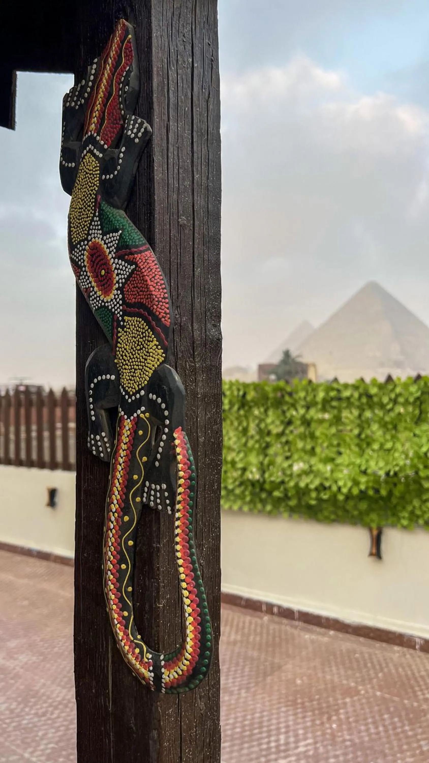 Natural landscape in Osiris pyramids view inn