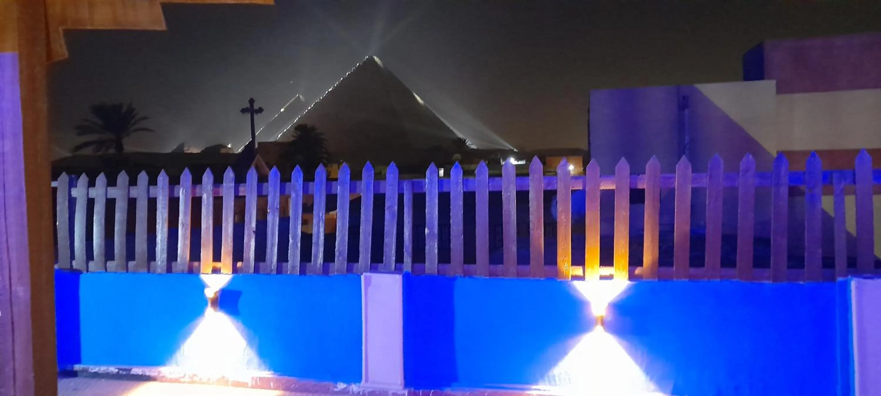 Night in Osiris pyramids view inn