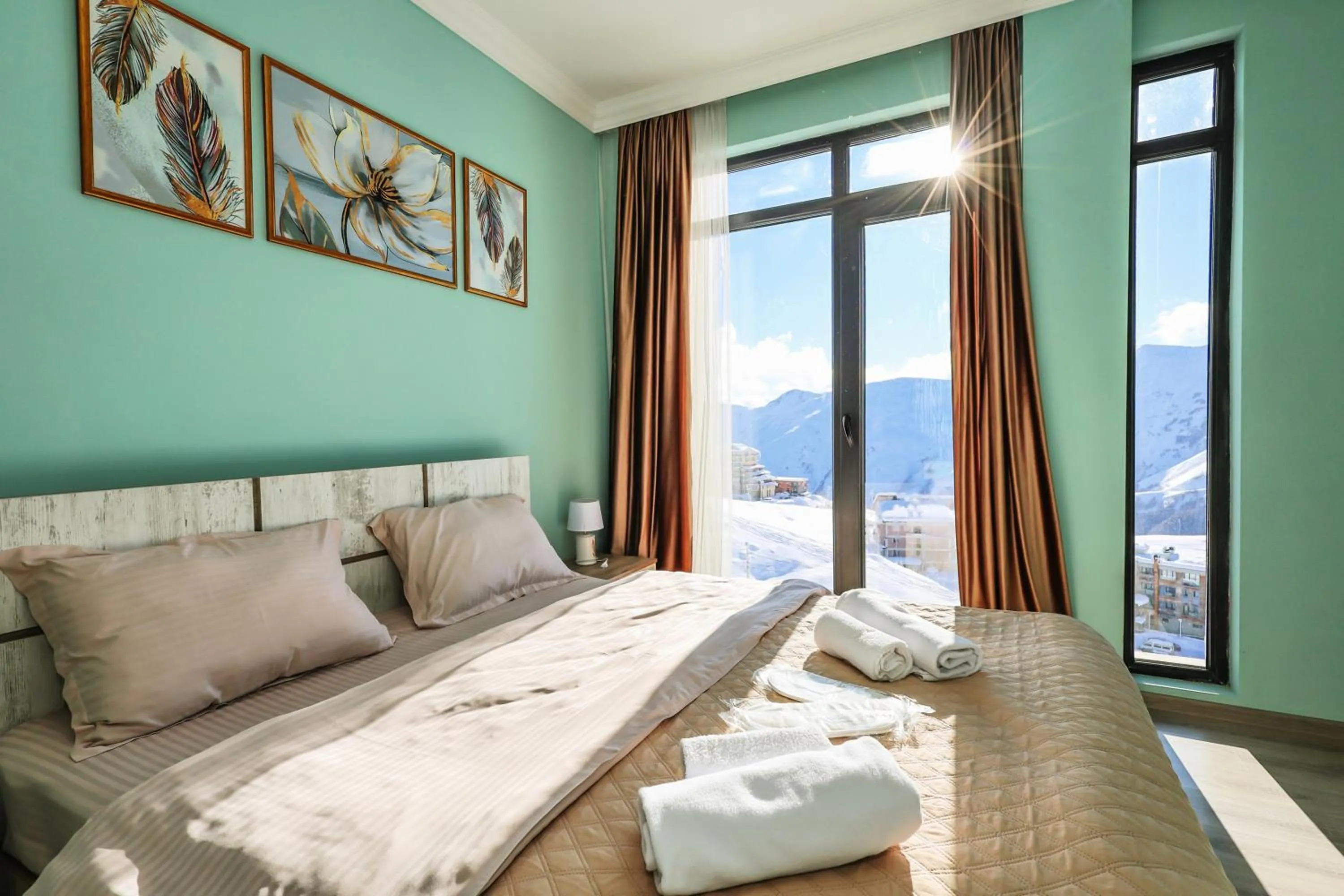 Bed in Dandelion Hotel Gudauri