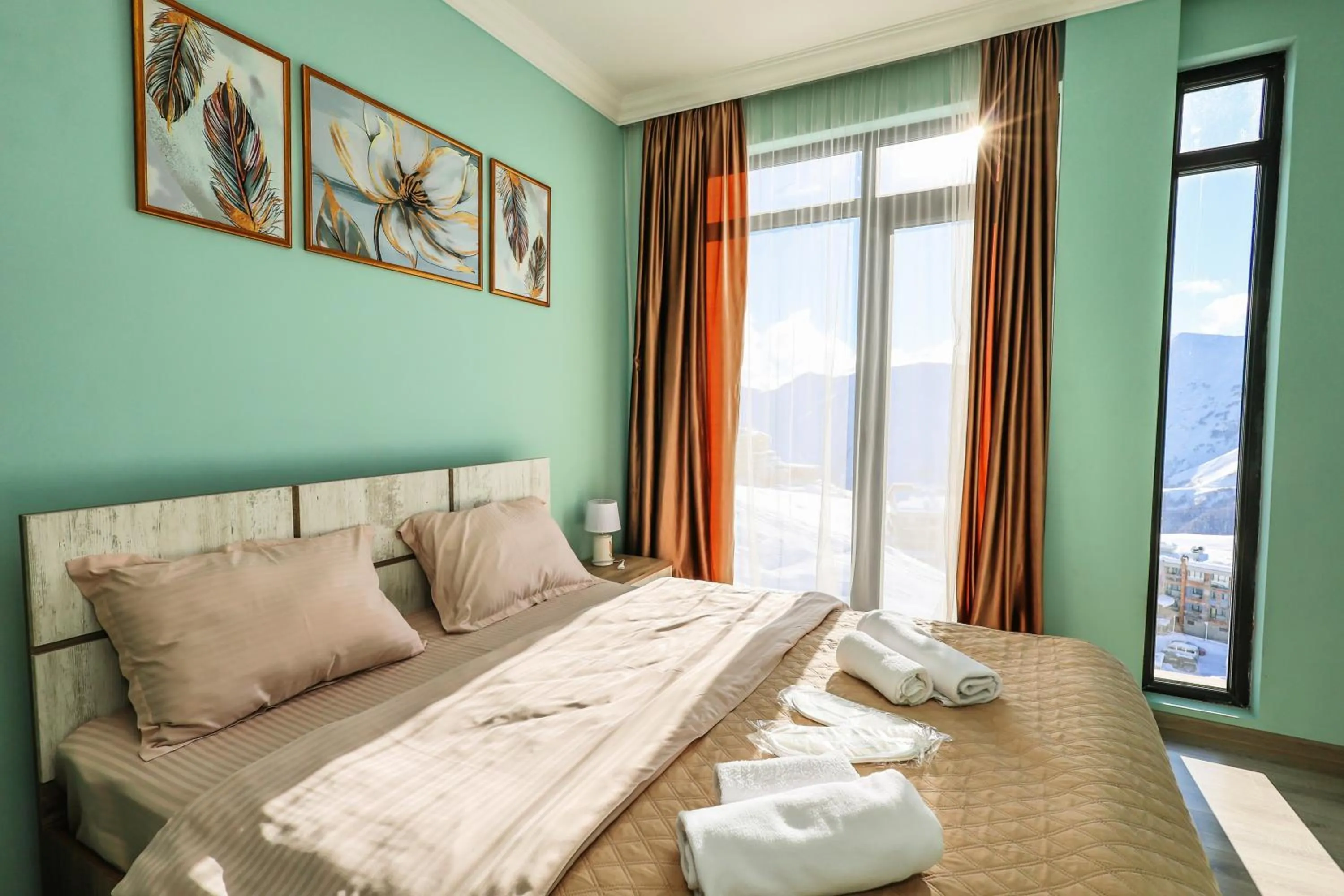 Bed in Dandelion Hotel Gudauri