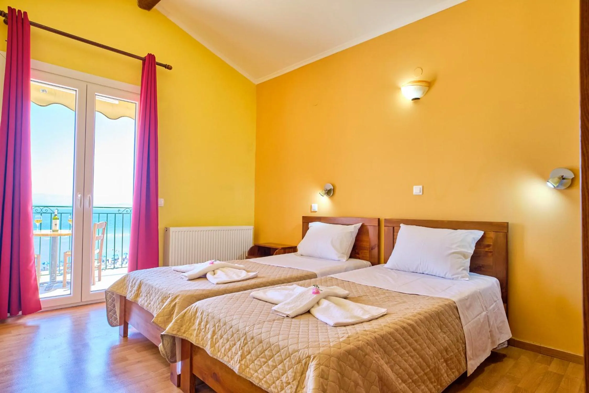 Bed in Nikos Kalamaki Corfu