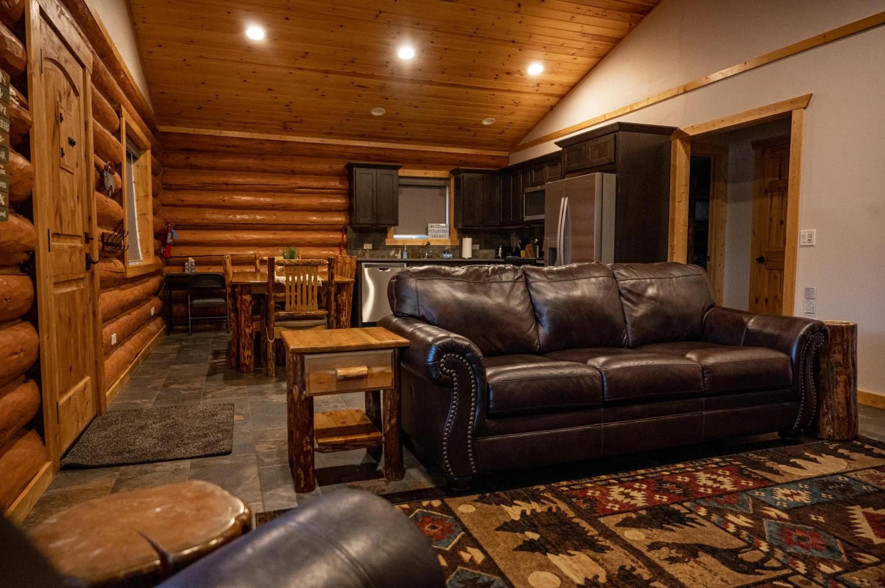 Living room in North Haven Campground