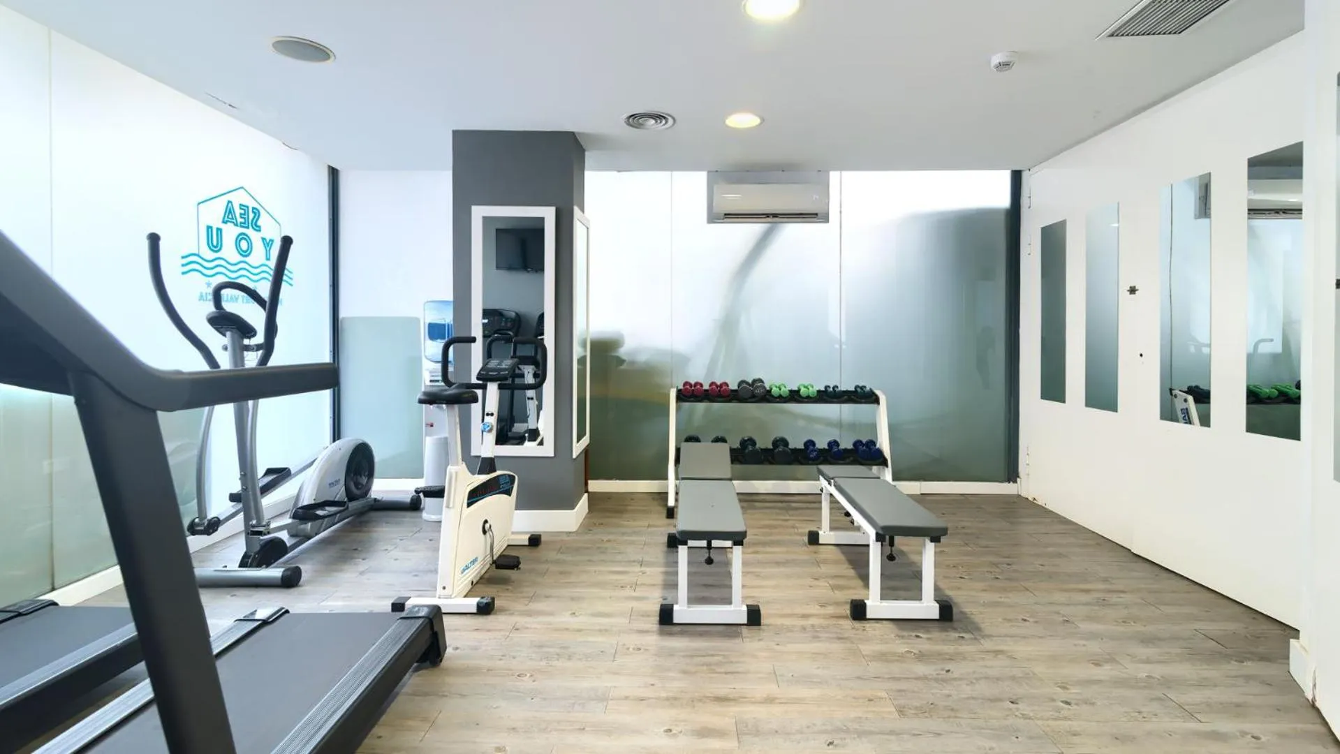 Fitness centre/facilities in Sea You Hotel Port Valencia