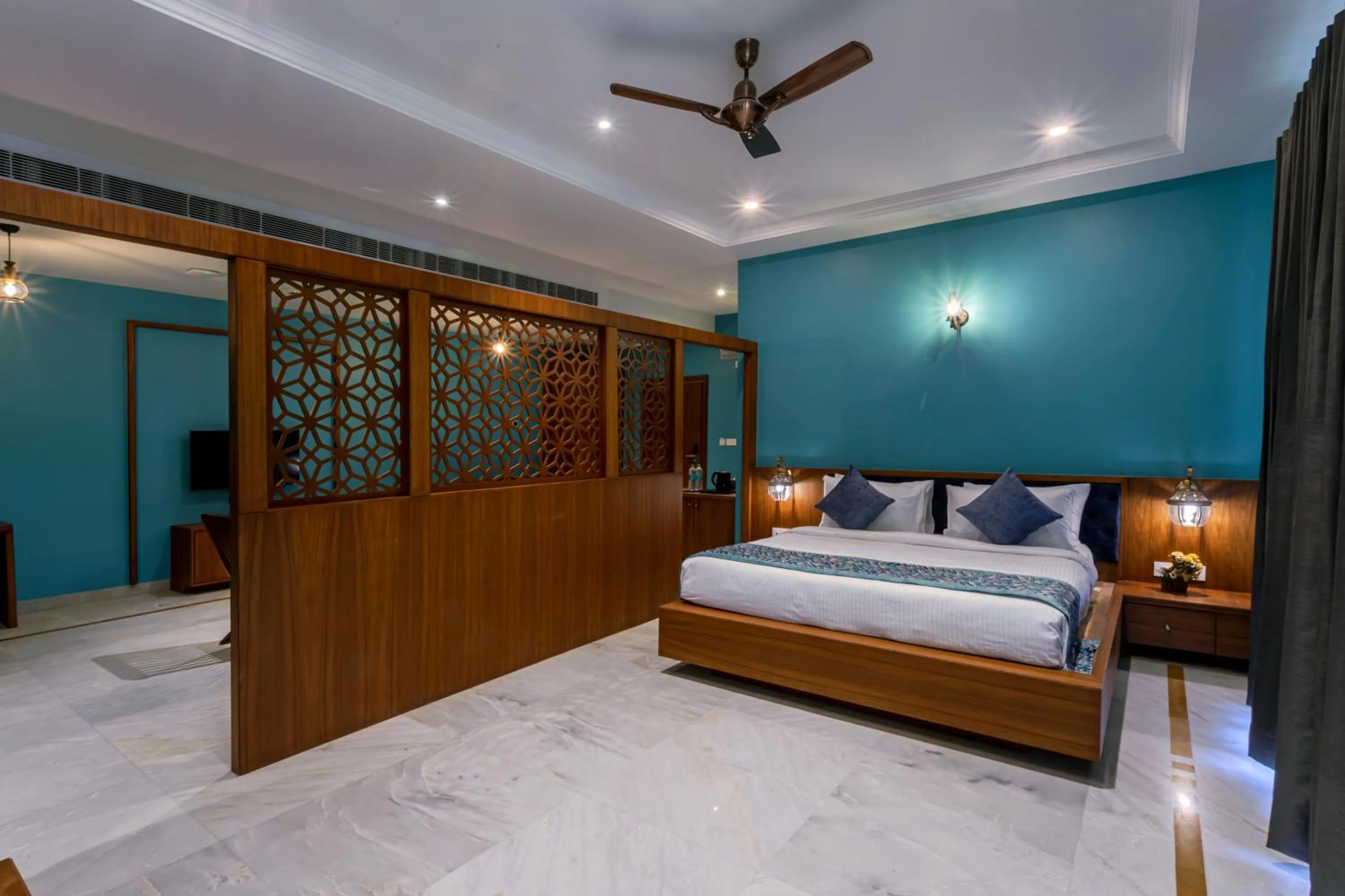 Bedroom, Bed in Rawla Sagrun kumbhalgarh