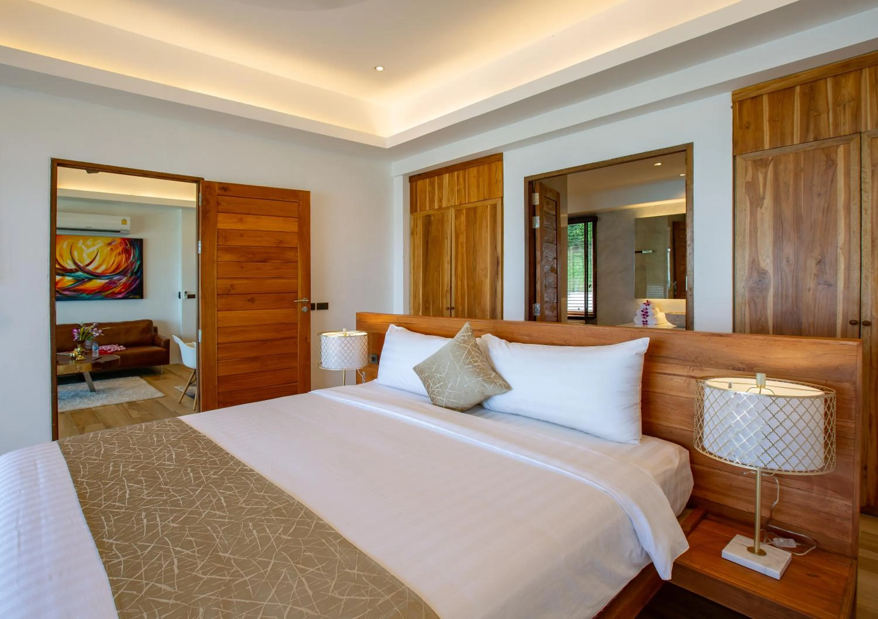 Bed in Coconut Grove Resort