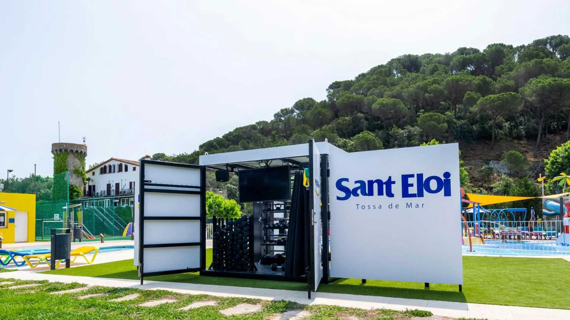 Fitness centre/facilities in Medplaya Aparthotel Sant Eloi