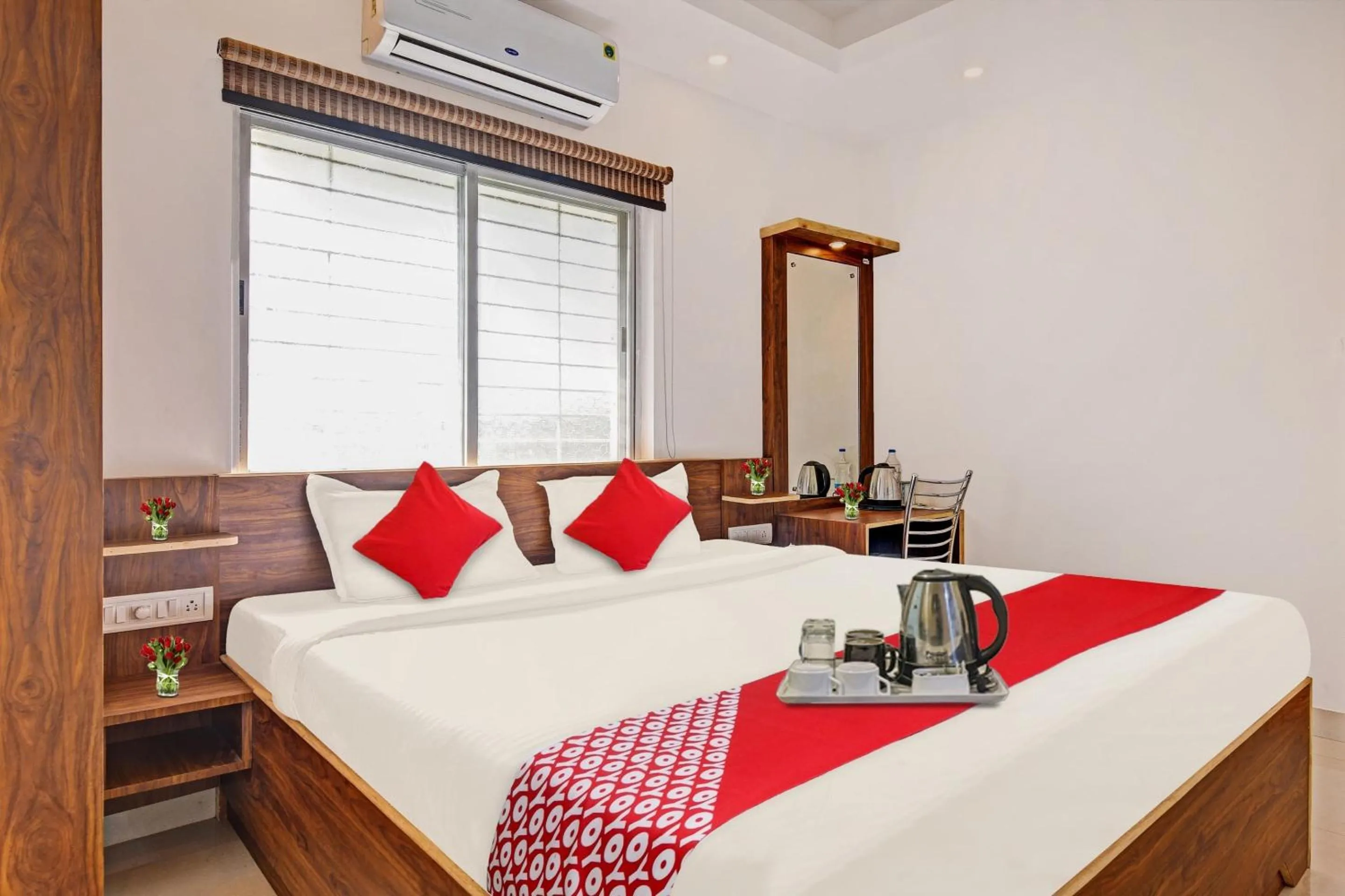 Bedroom, Bed in Hotel O Aura Hotel Rajdhani Residency