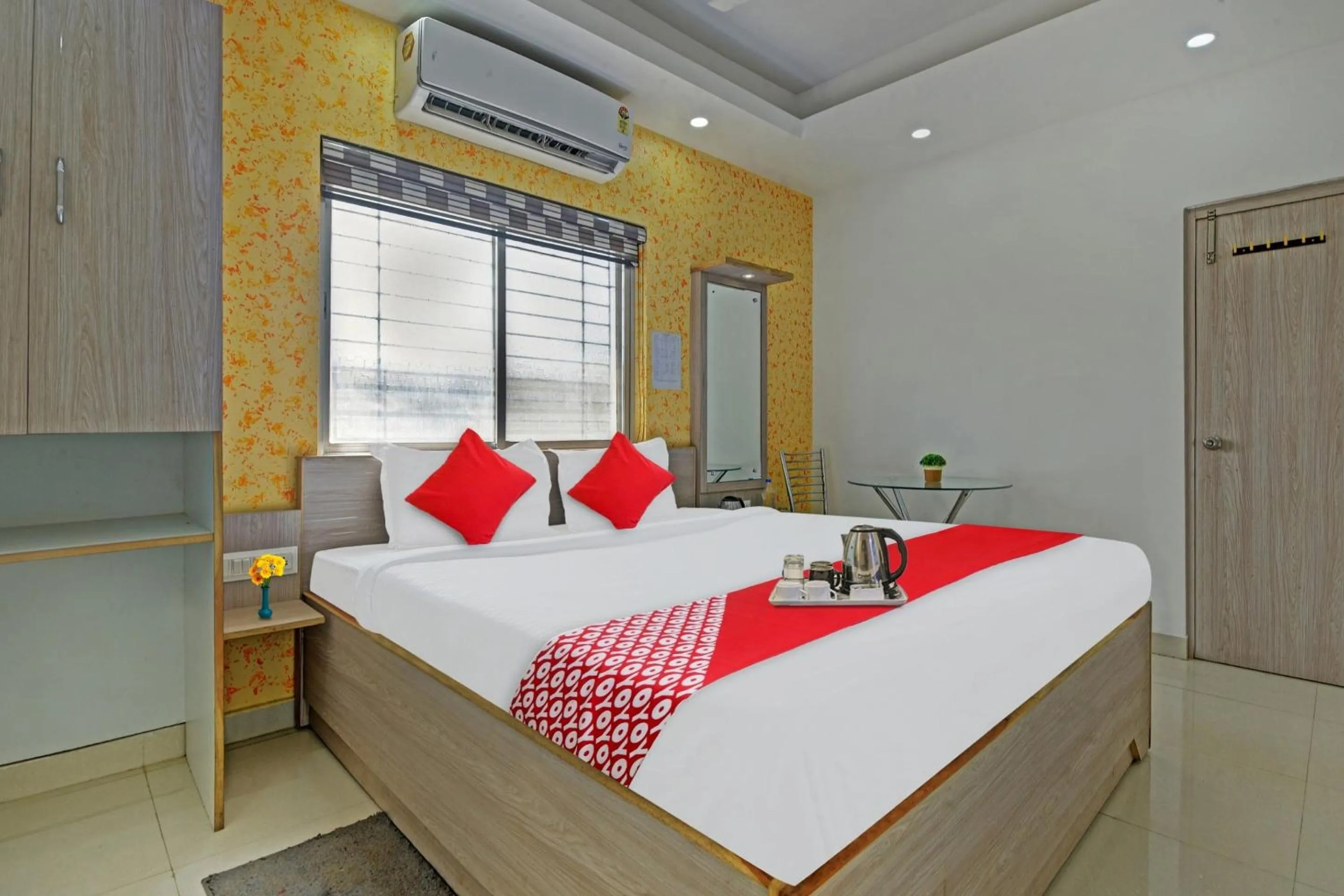 Bedroom, Bed in Hotel O Aura Hotel Rajdhani Residency