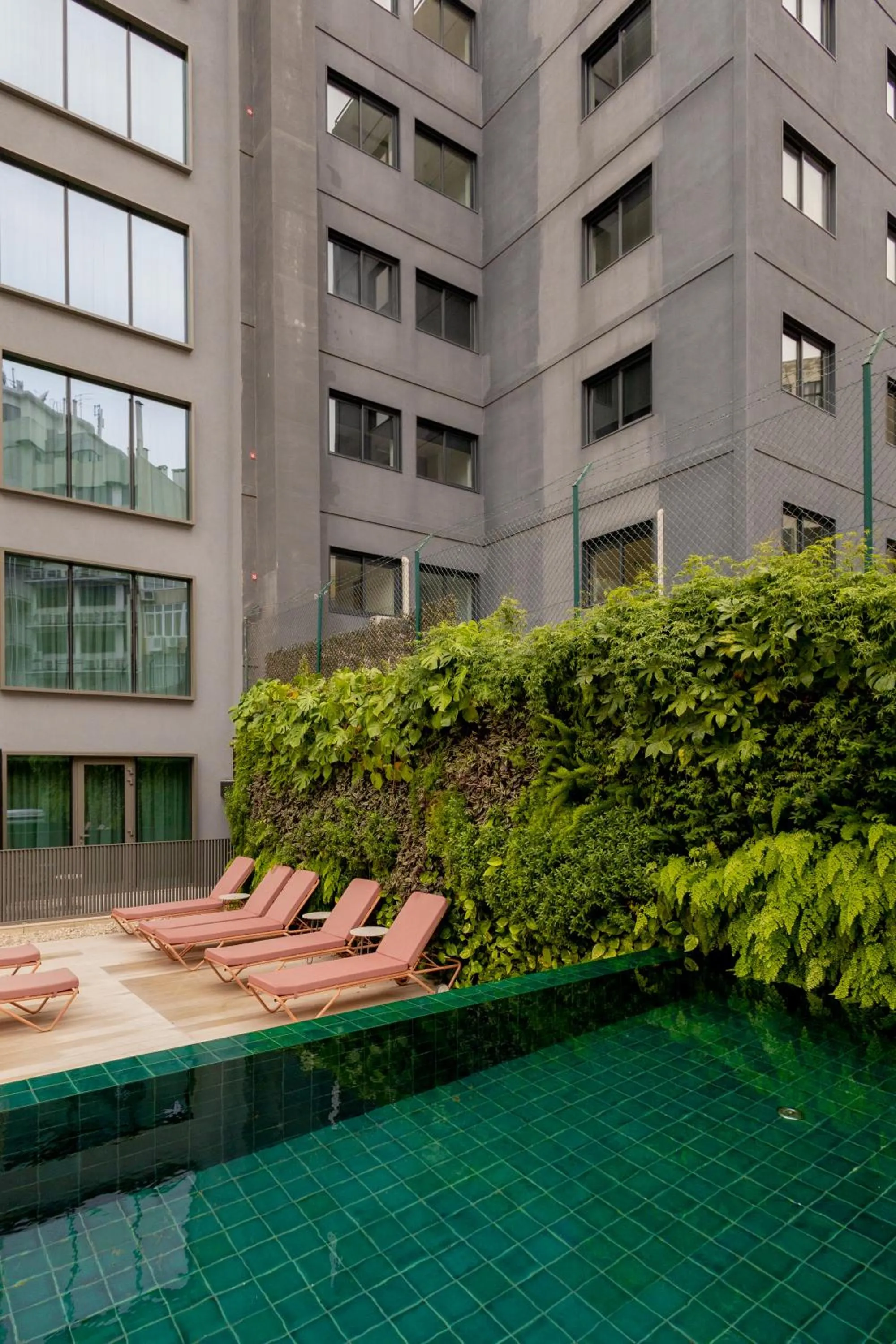 Pool view in LUSTER Hotel