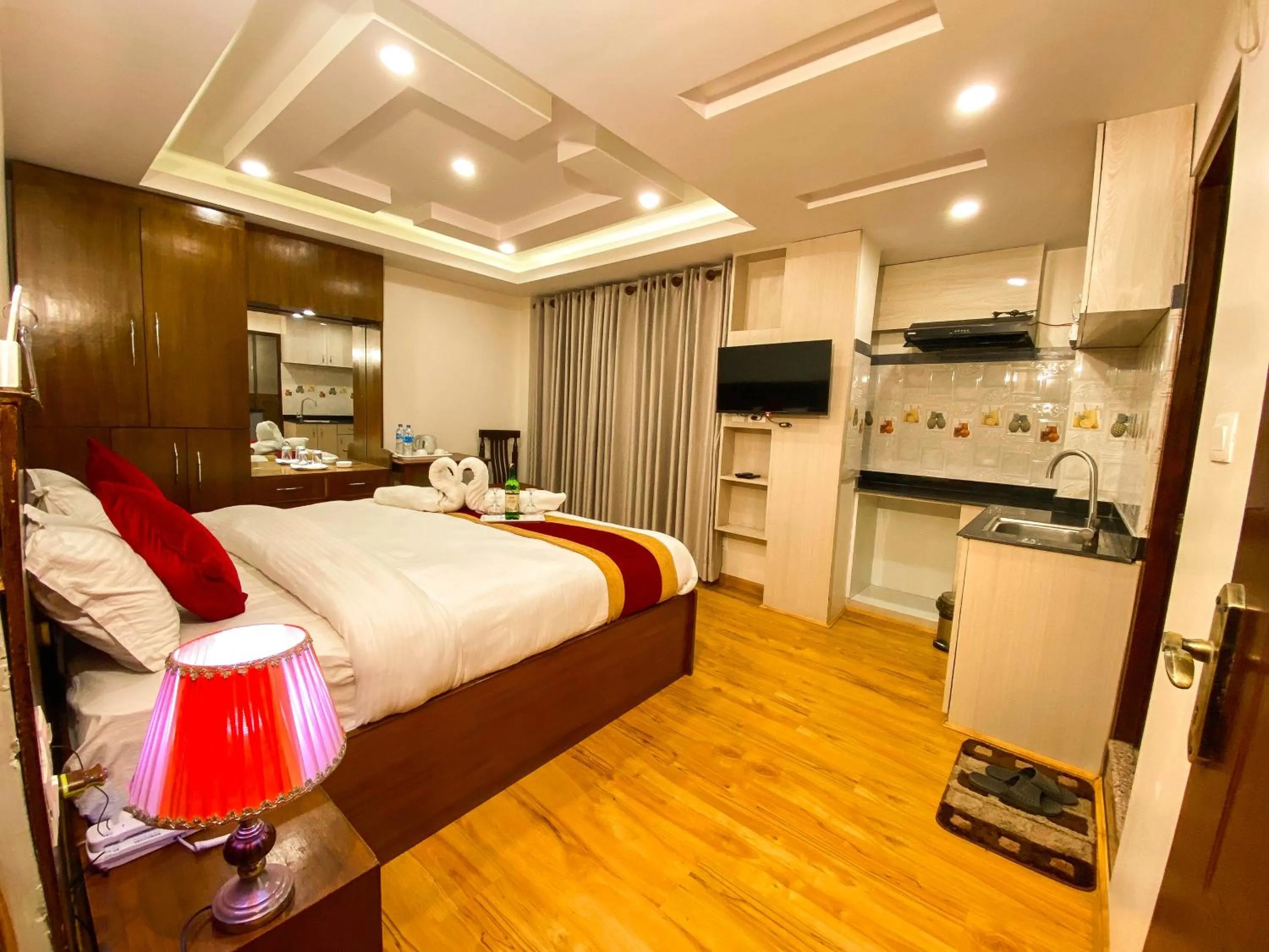 Bed in Hotel Abi International