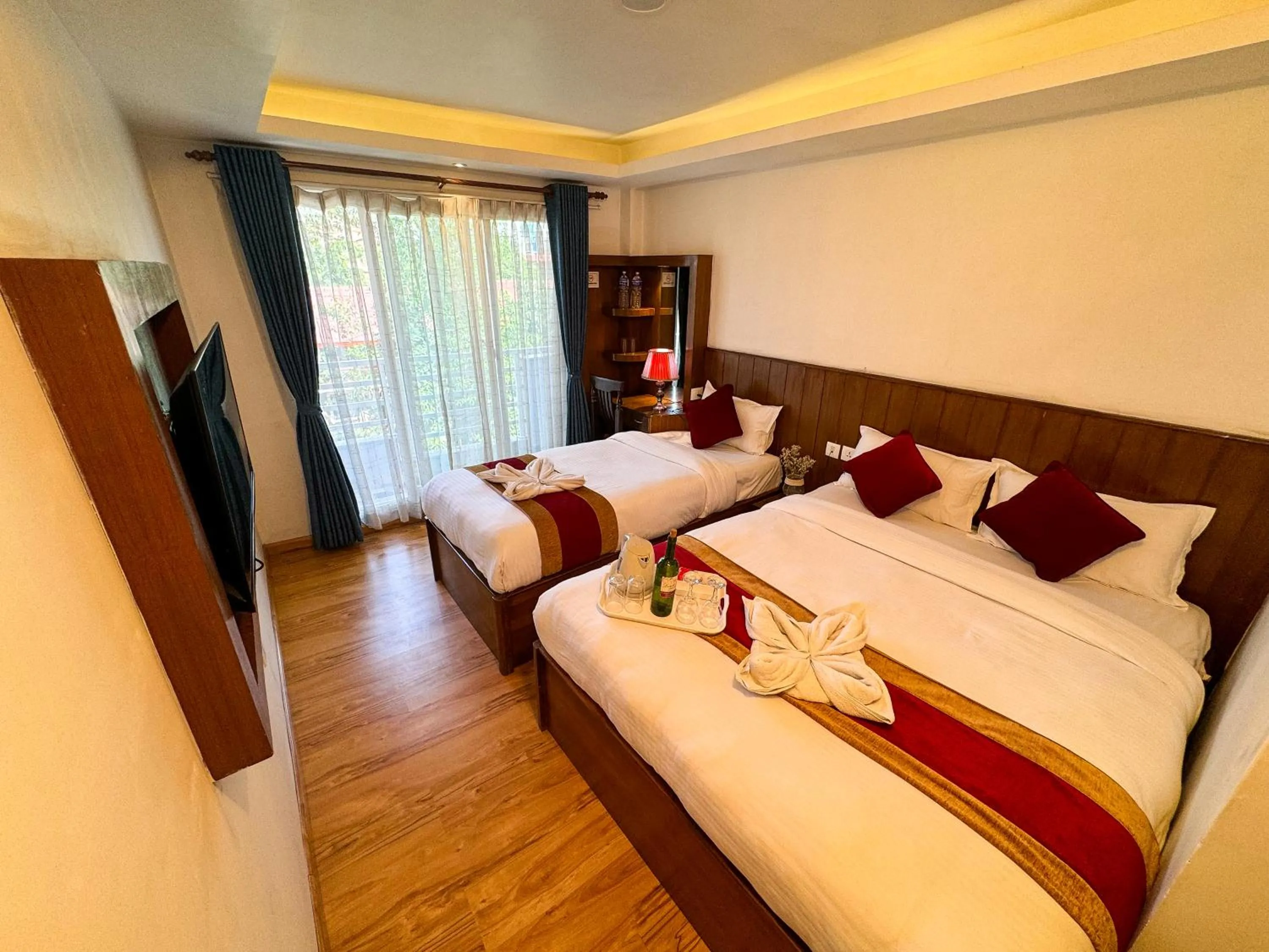 Bed in Hotel Abi International