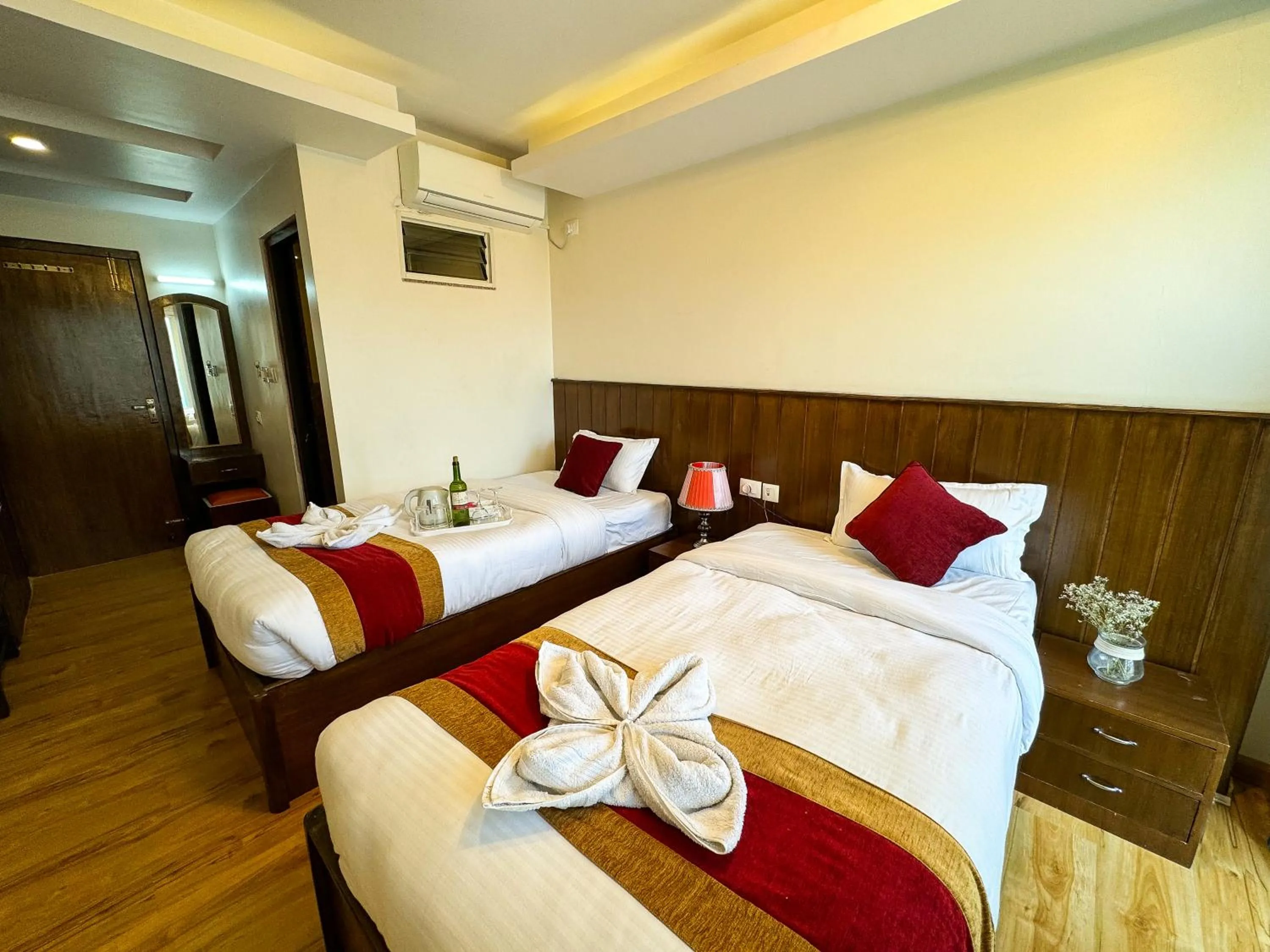 Bed in Hotel Abi International