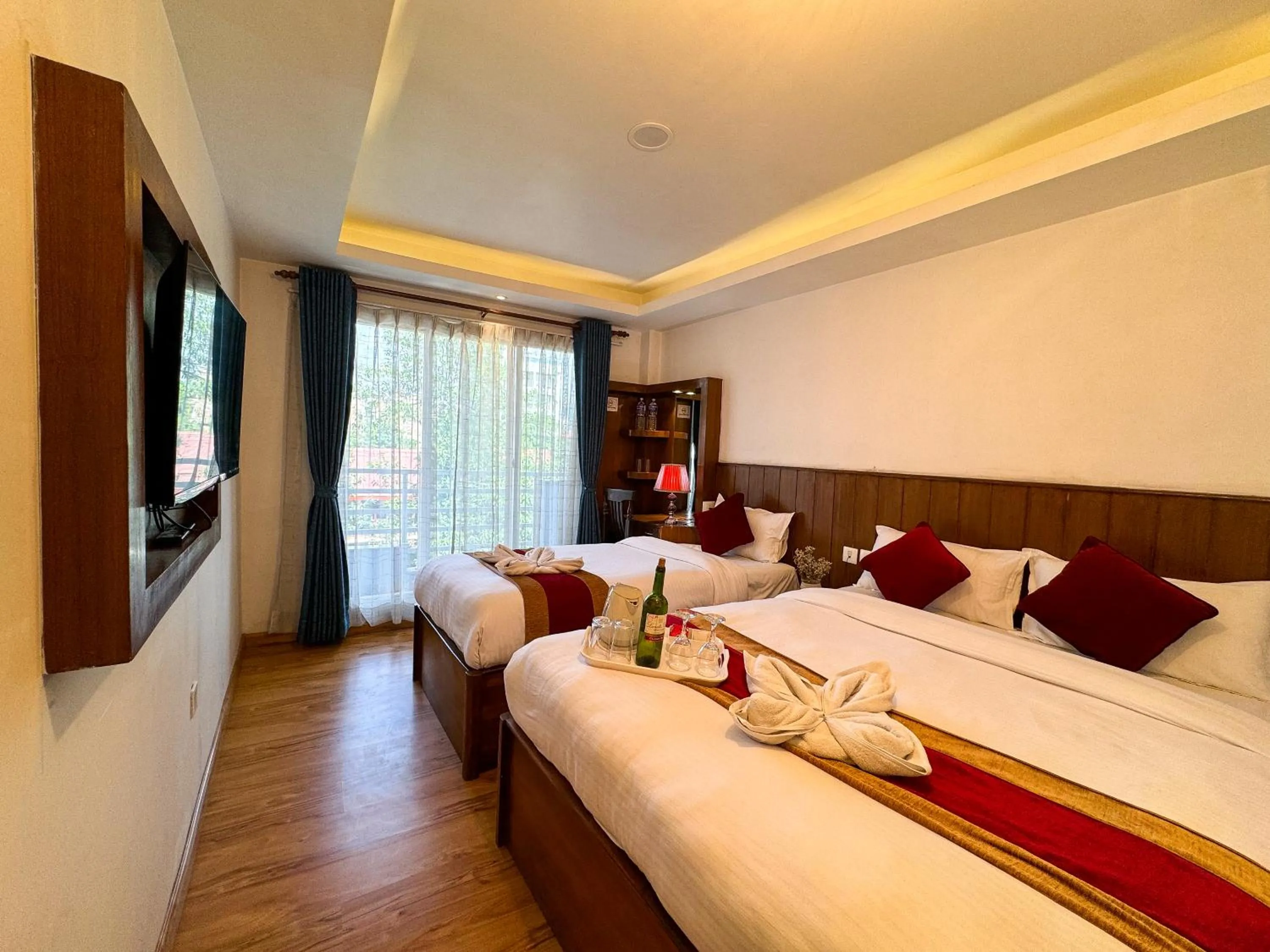 Bed in Hotel Abi International