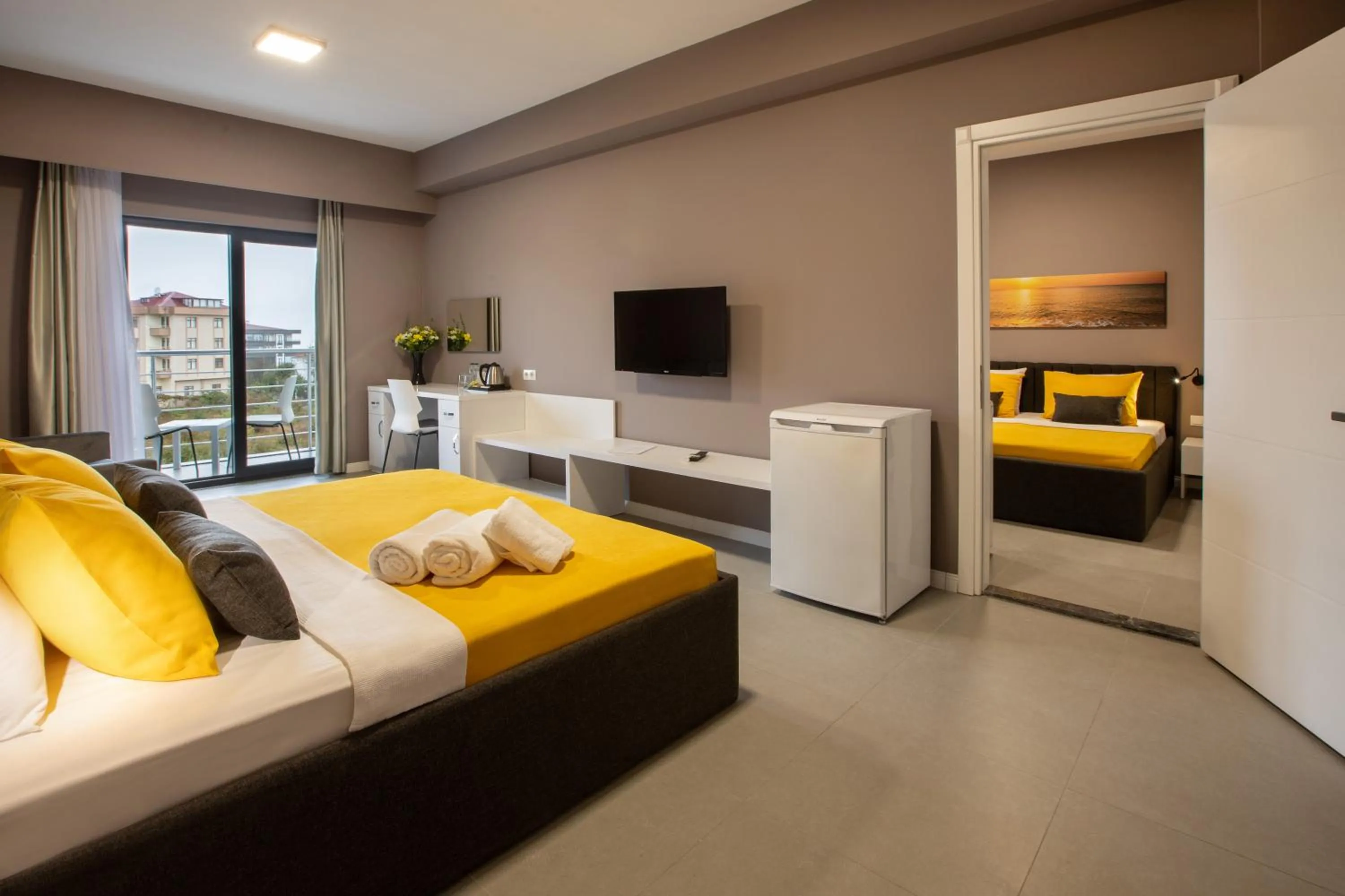 Photo of the whole room, Bed in First Joy Hotel