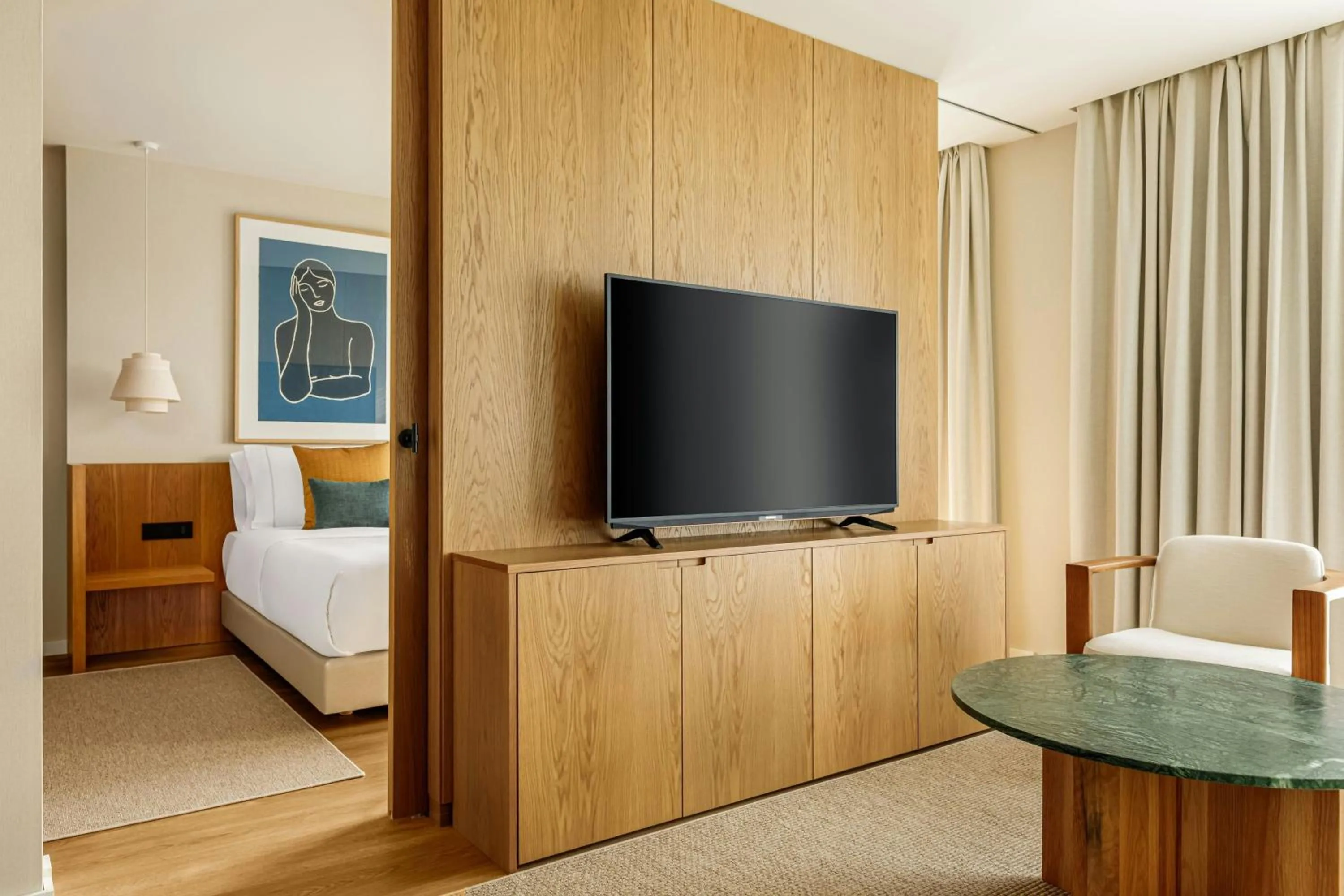 Photo of the whole room, Bed in AC Hotel by Marriott Gava Mar Airport