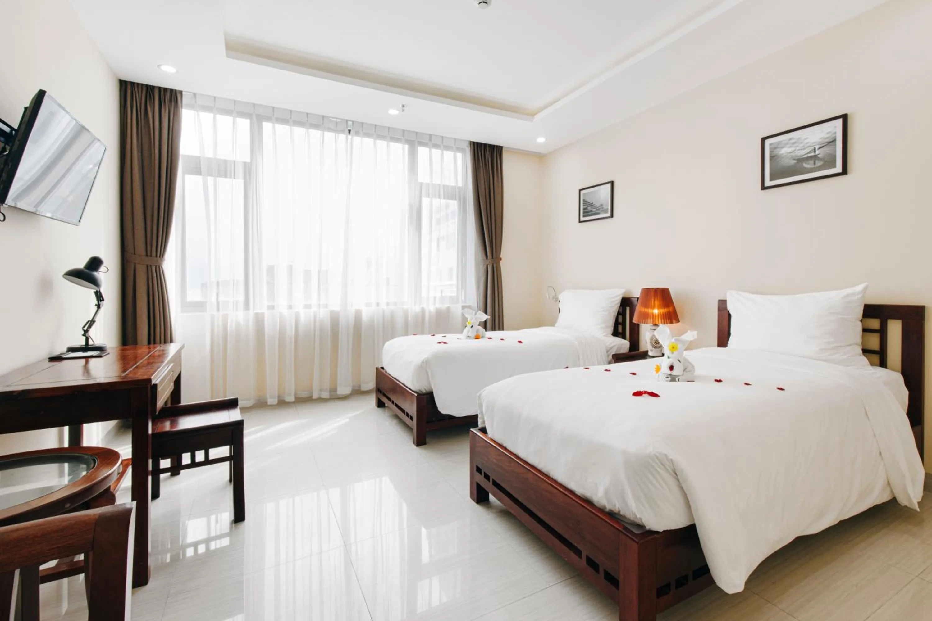 Bed in Martin Ho Danang hotel & apartment