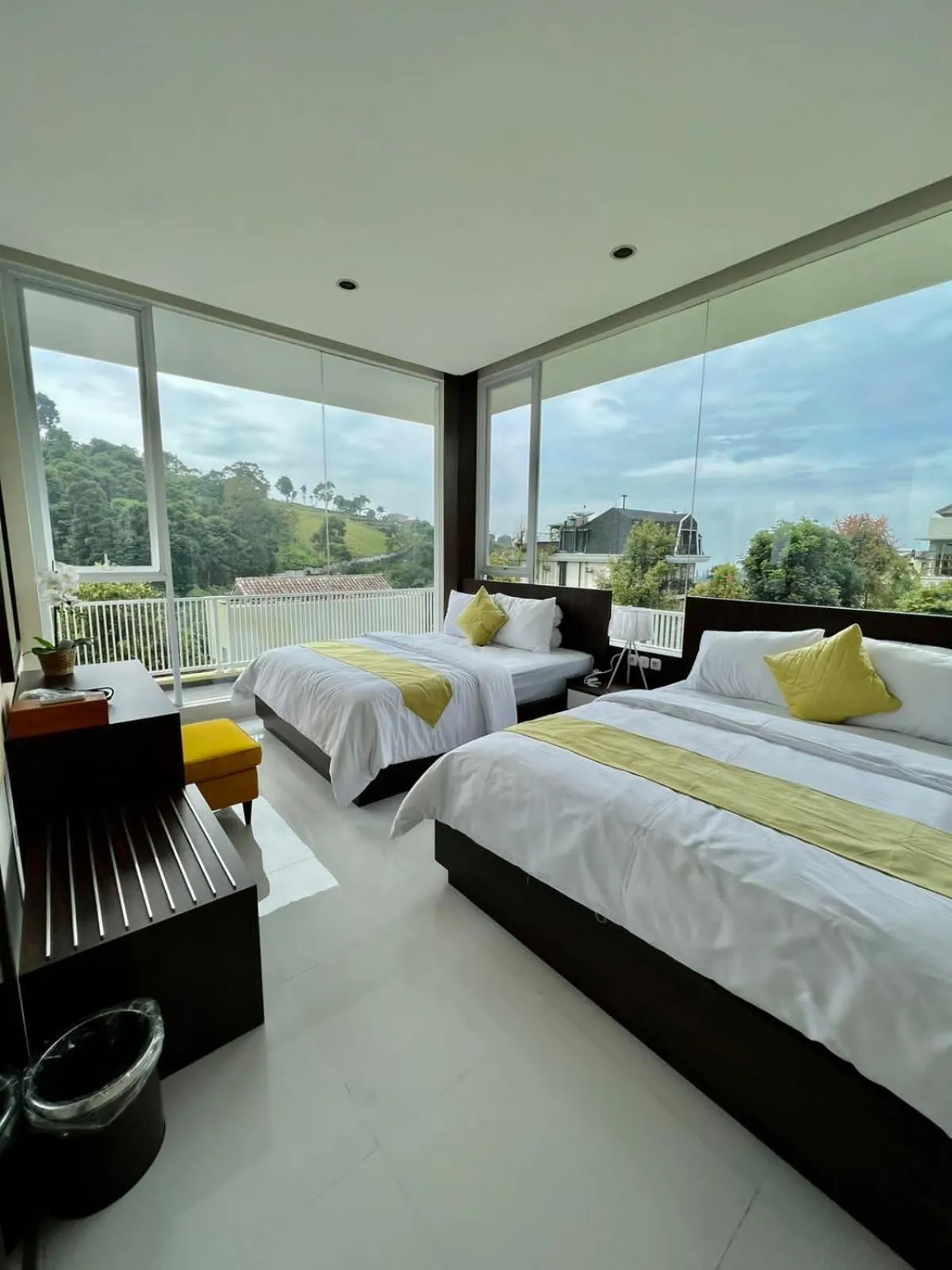 Bed in Platinum Yellow Bandung Villa 24 Pax Private Pool
