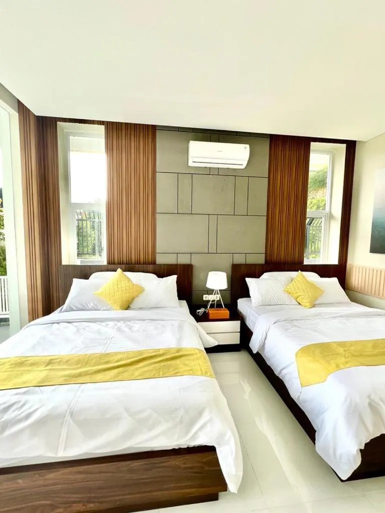 Bed in Platinum Yellow Bandung Villa 24 Pax Private Pool