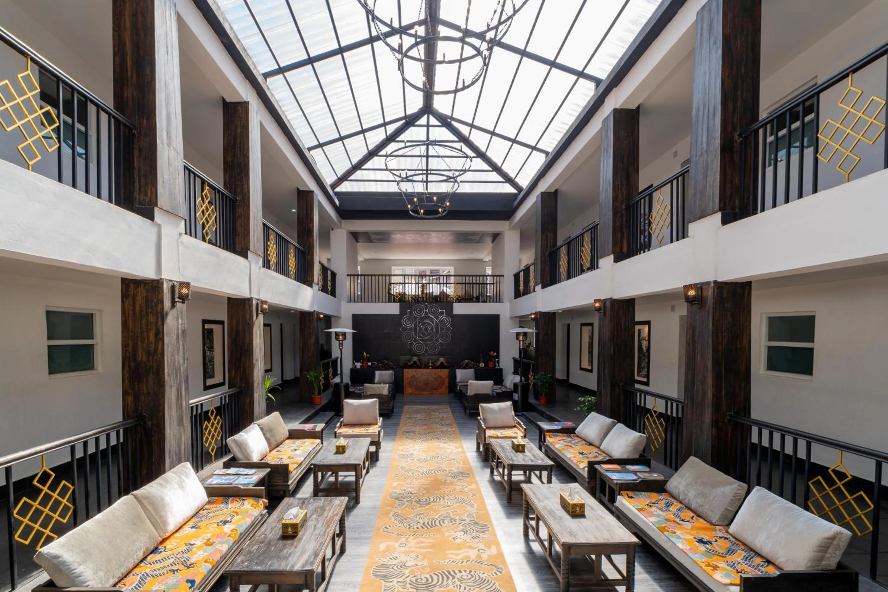 Seating area in Lo Mustang Himalayan Resort