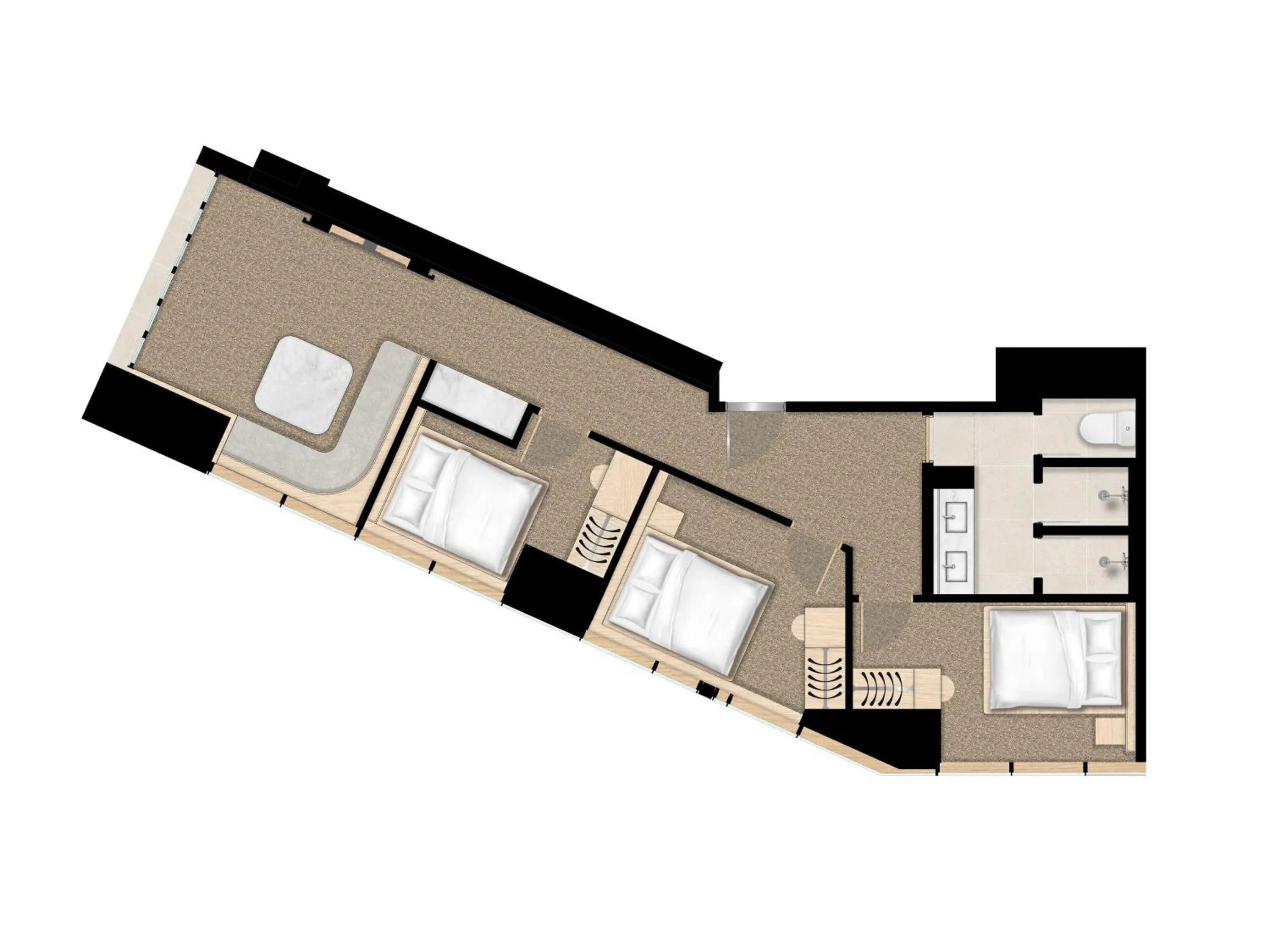 Floor plan in UH Suite The Haeundae