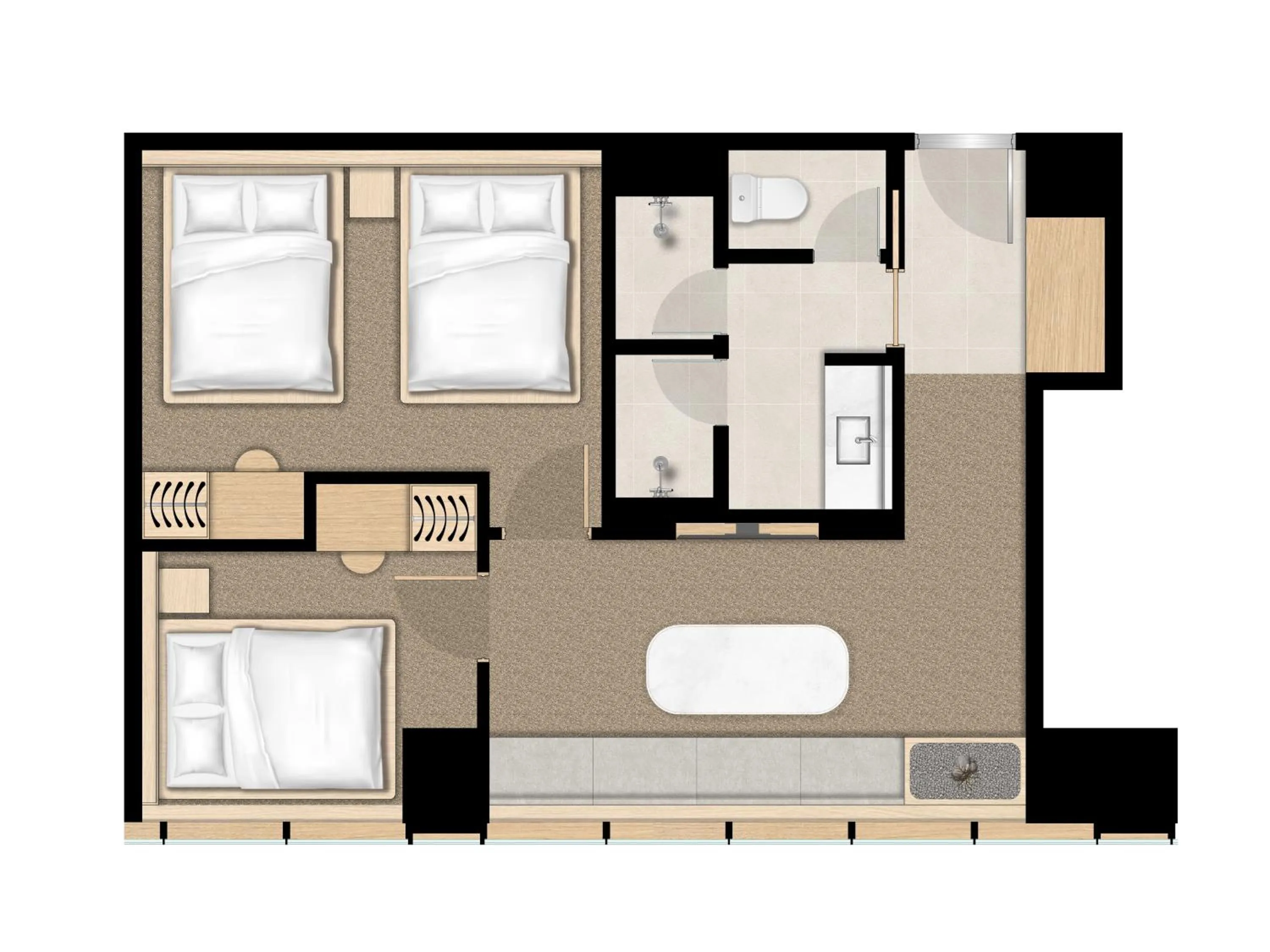 Floor plan in UH Suite The Haeundae