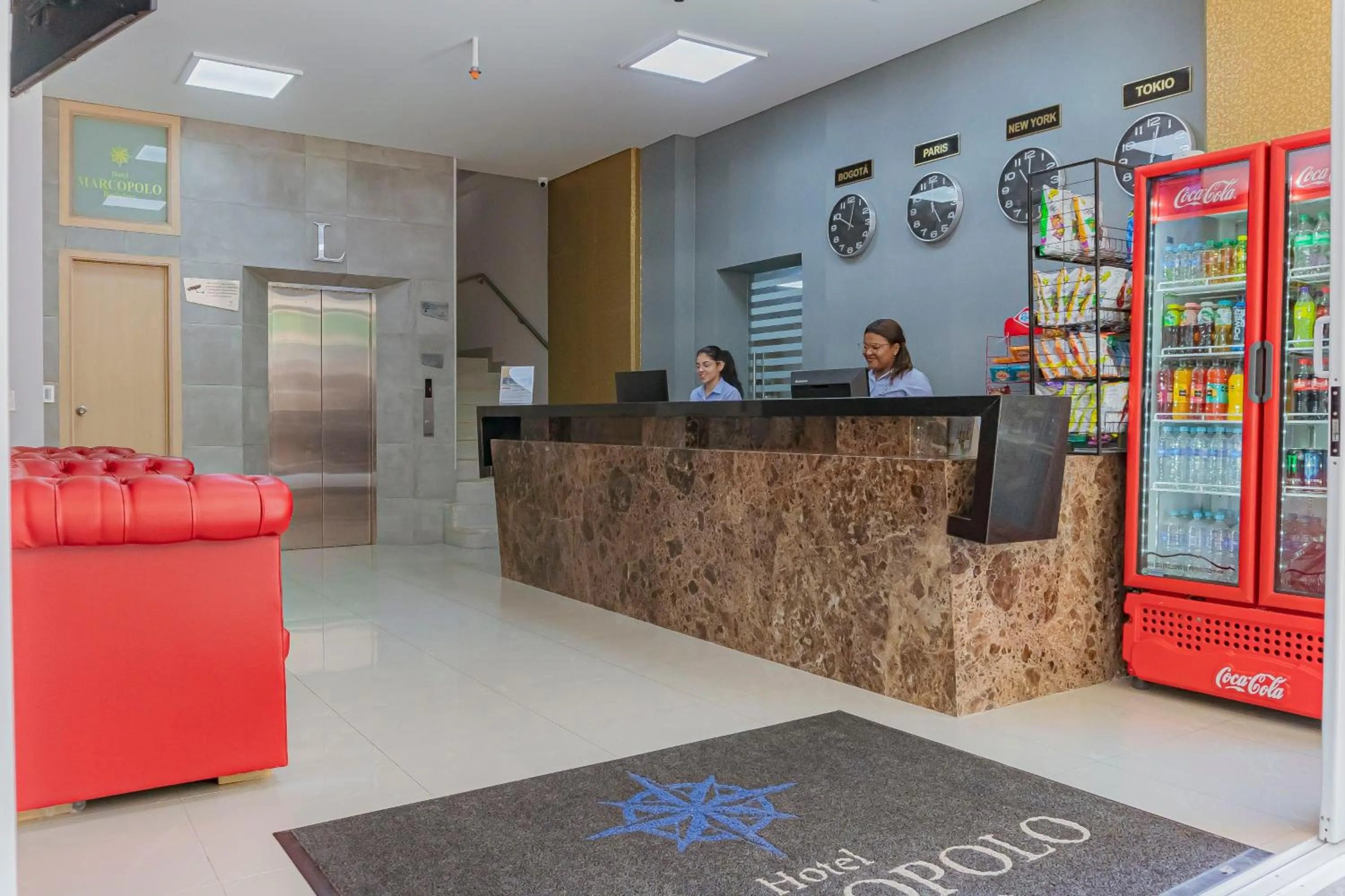 Lobby or reception in Hotel Marco Polo Rodadero