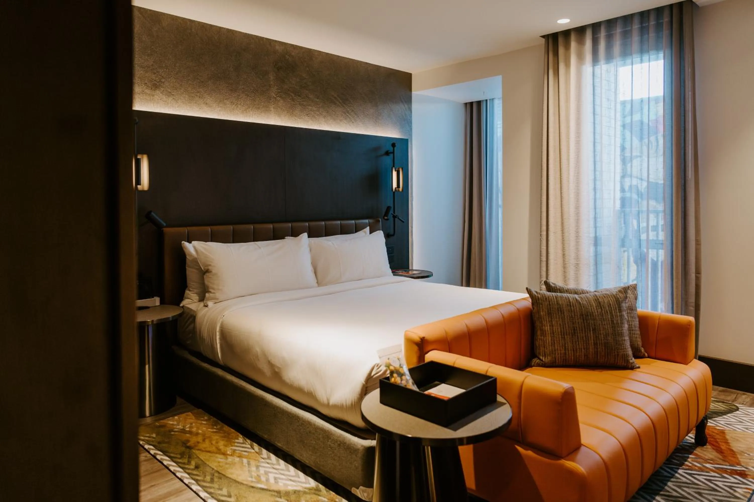 Bed in The Motley Hotel Richmond, Tapestry Collection by Hilton