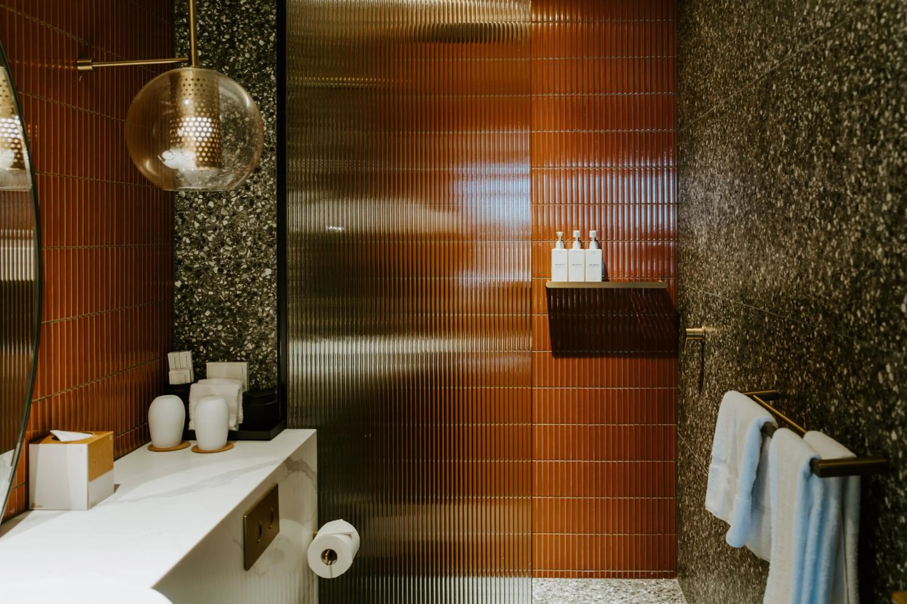 Shower in The Motley Hotel Richmond, Tapestry Collection by Hilton