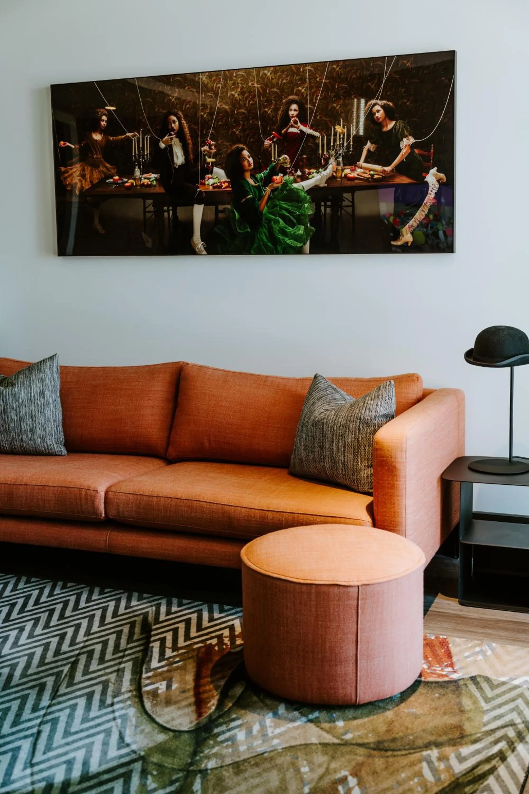 Living room in The Motley Hotel Richmond, Tapestry Collection by Hilton