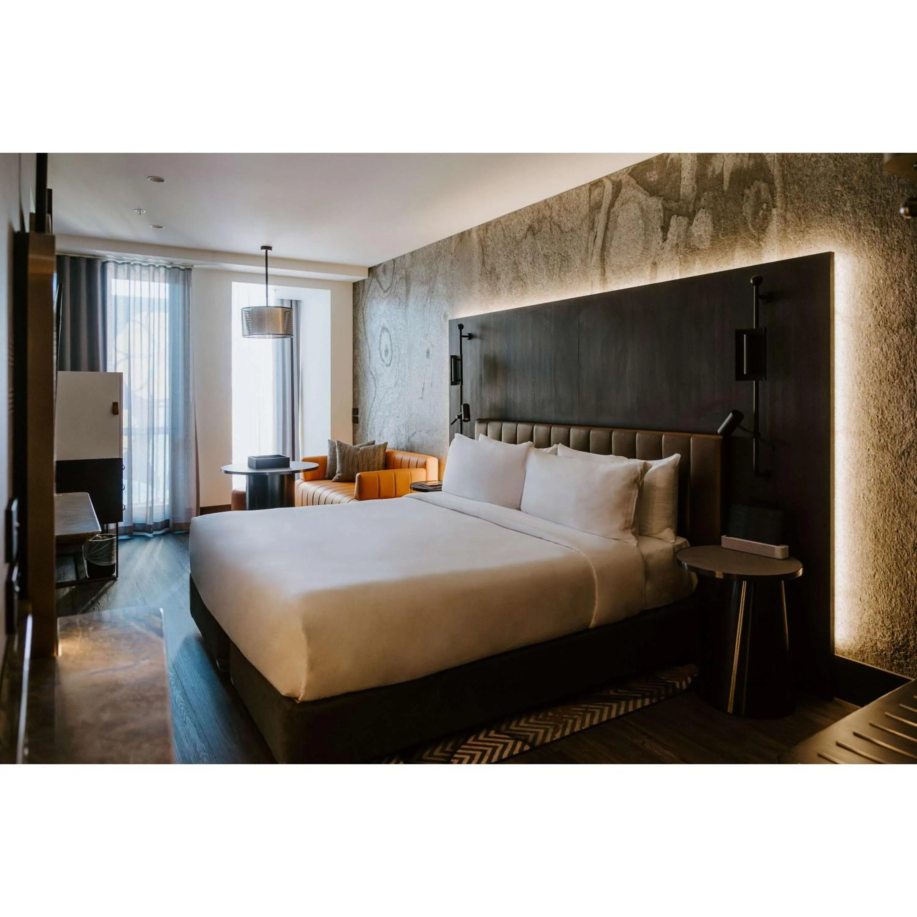 Bed in The Motley Hotel Richmond, Tapestry Collection by Hilton