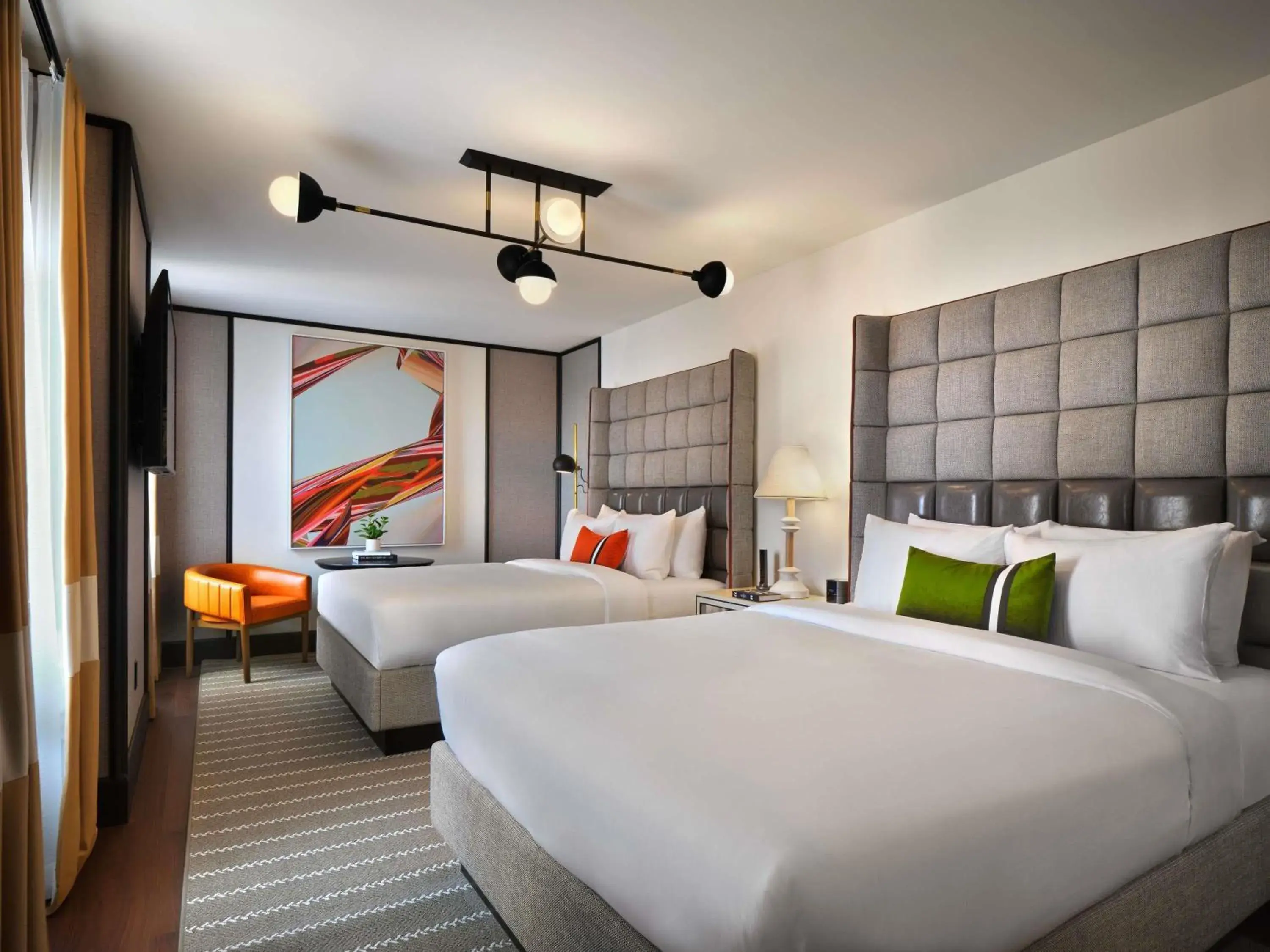 Deluxe Double Queen Room with Roll-In Shower in 21c Museum Hotel St Louis Deluxe Double Queen Room with Roll-In Shower in 21c Museum Hotel St Louis