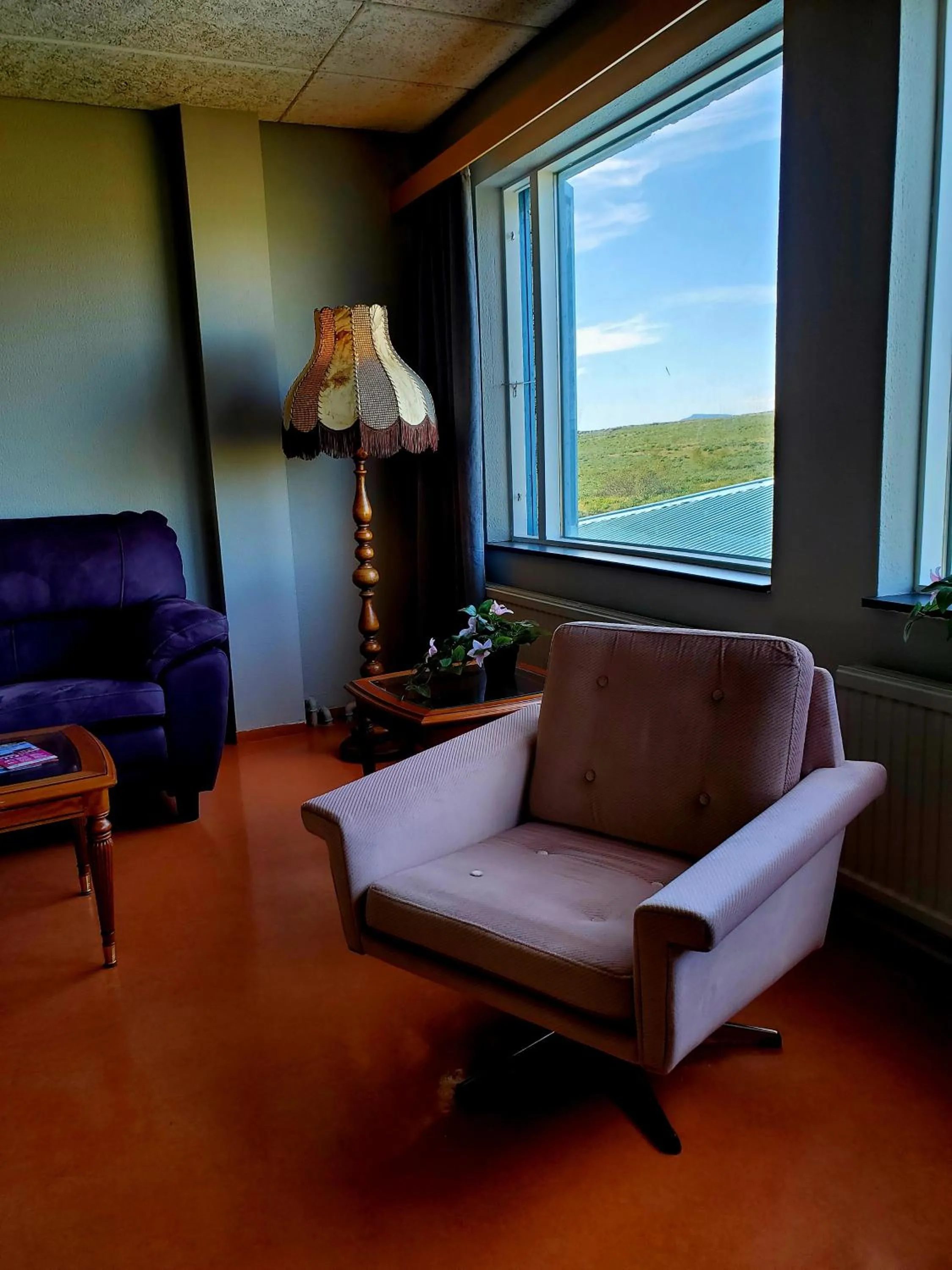 Living room in Víðines Guesthouse
