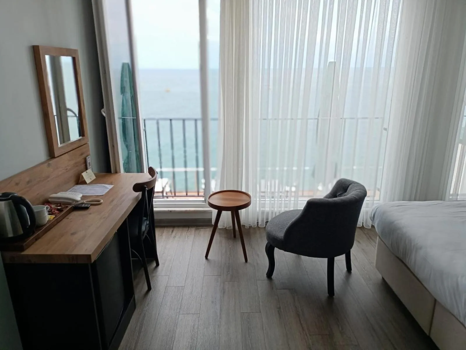 Bed in The Marine Hotel