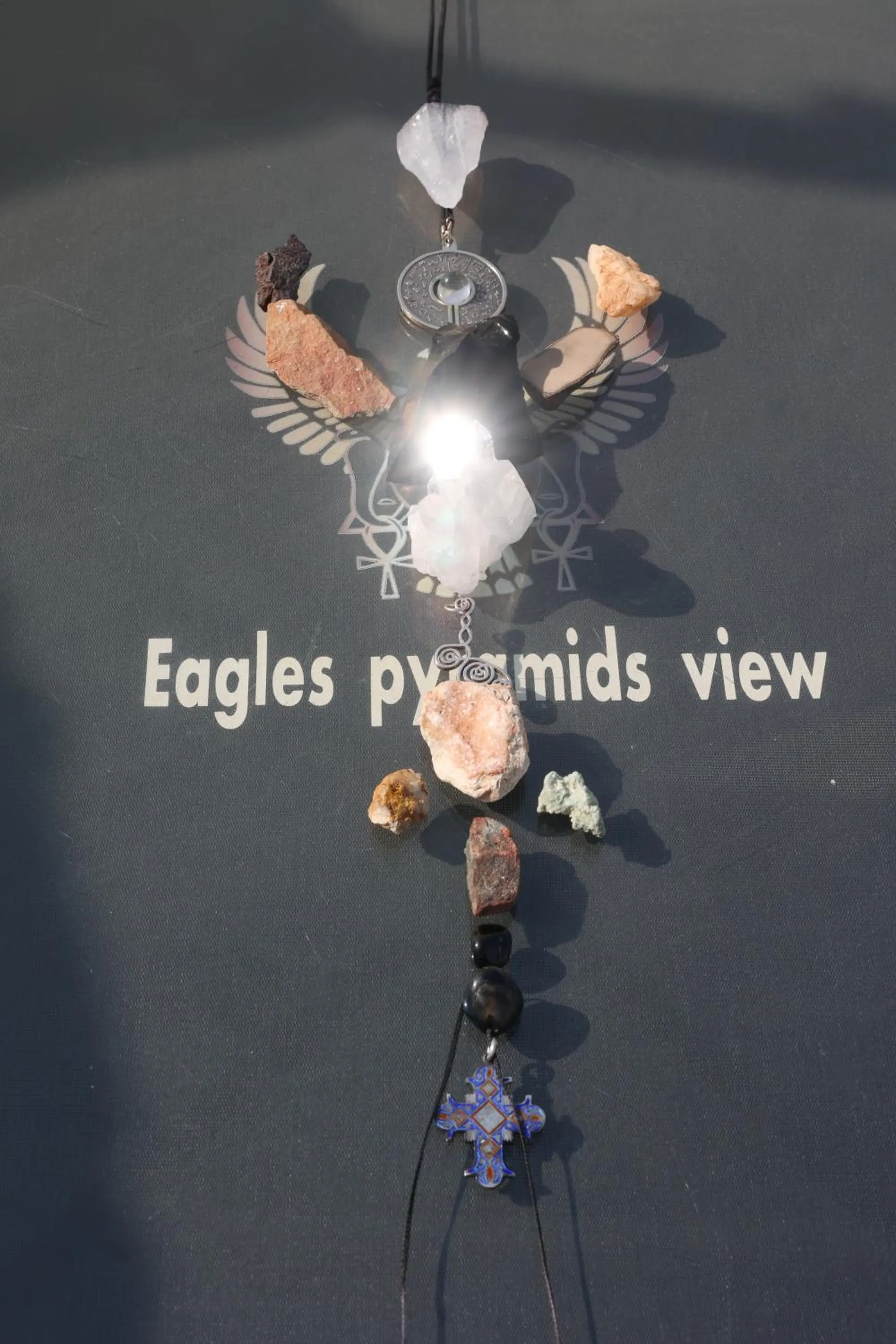 Text overlay in Eagles Pyramids View