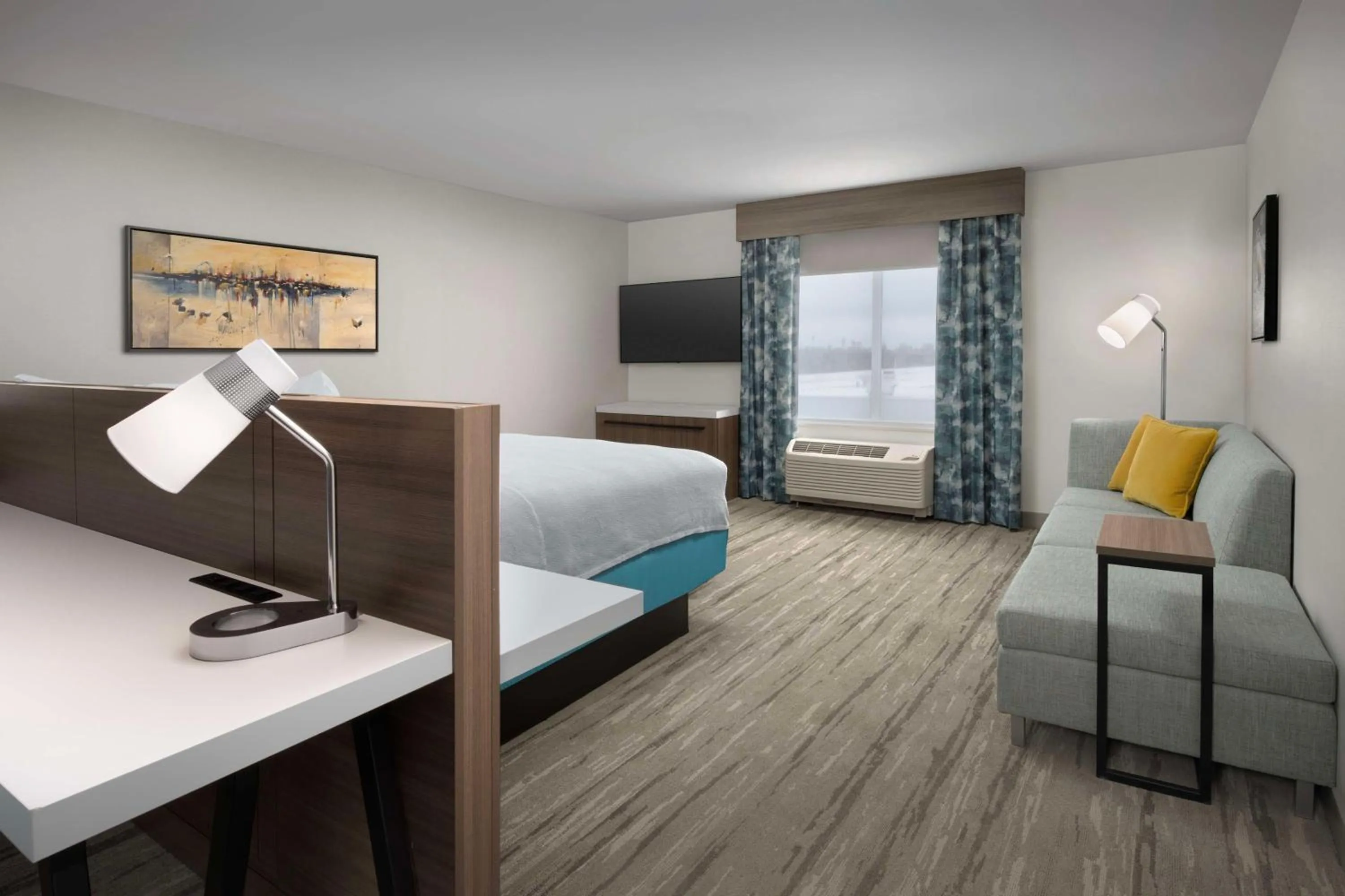 Living room, Bed in Hilton Garden Inn Florence Cincinnati Airport South