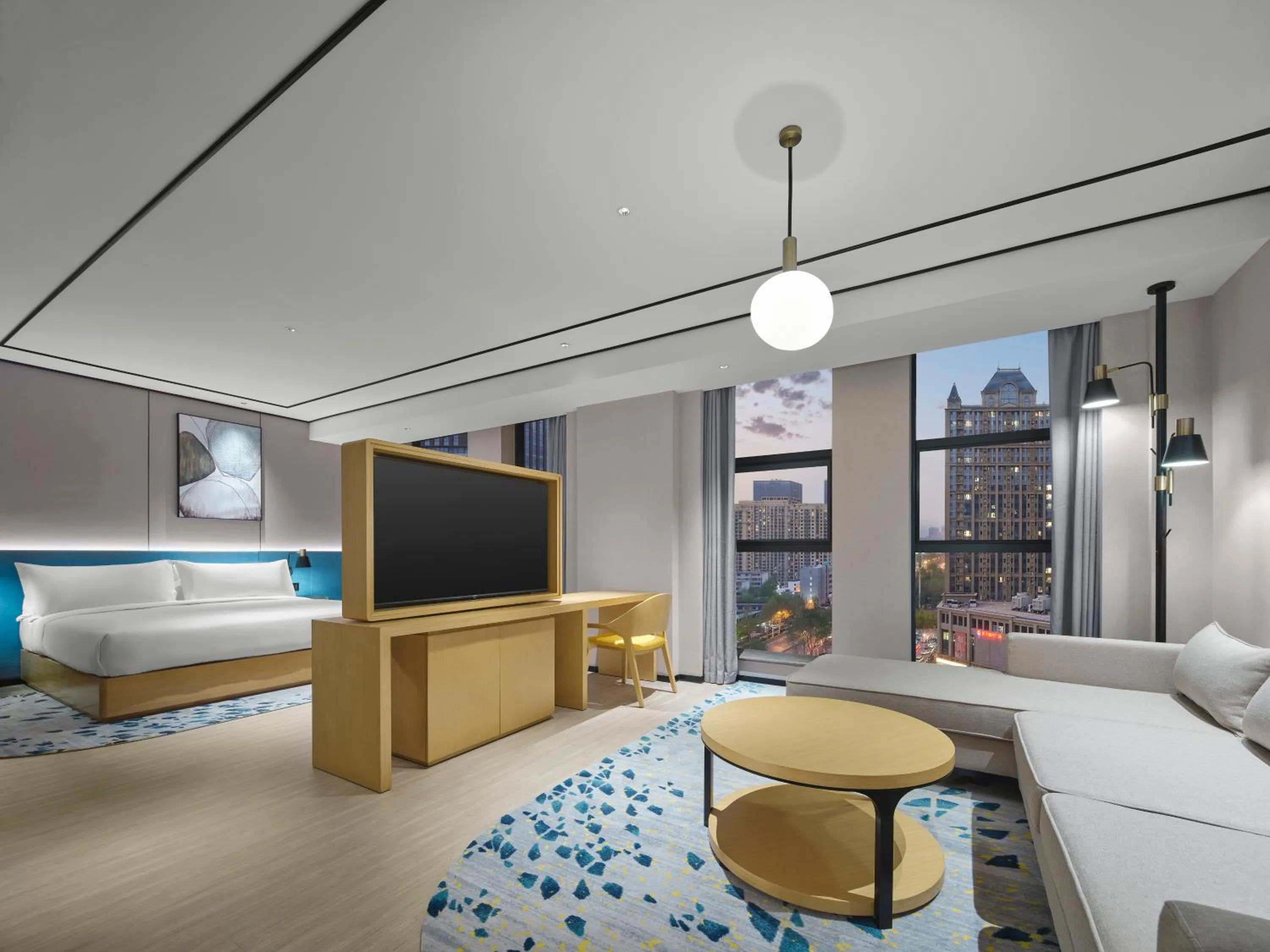 Living room, Bed in Hilton Garden Inn Xingtai Xiangdu District