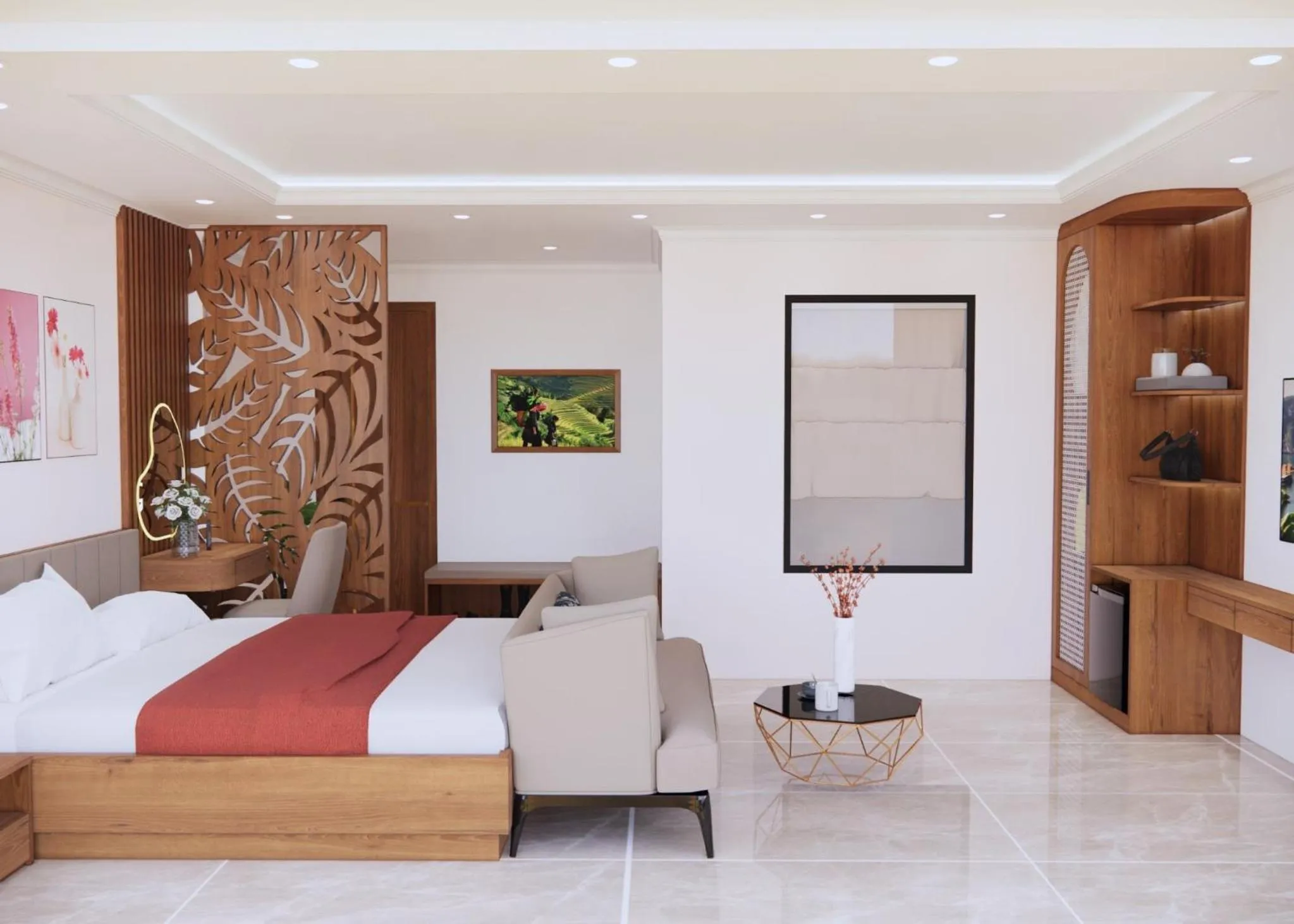 Bed in En Hotel Sapa