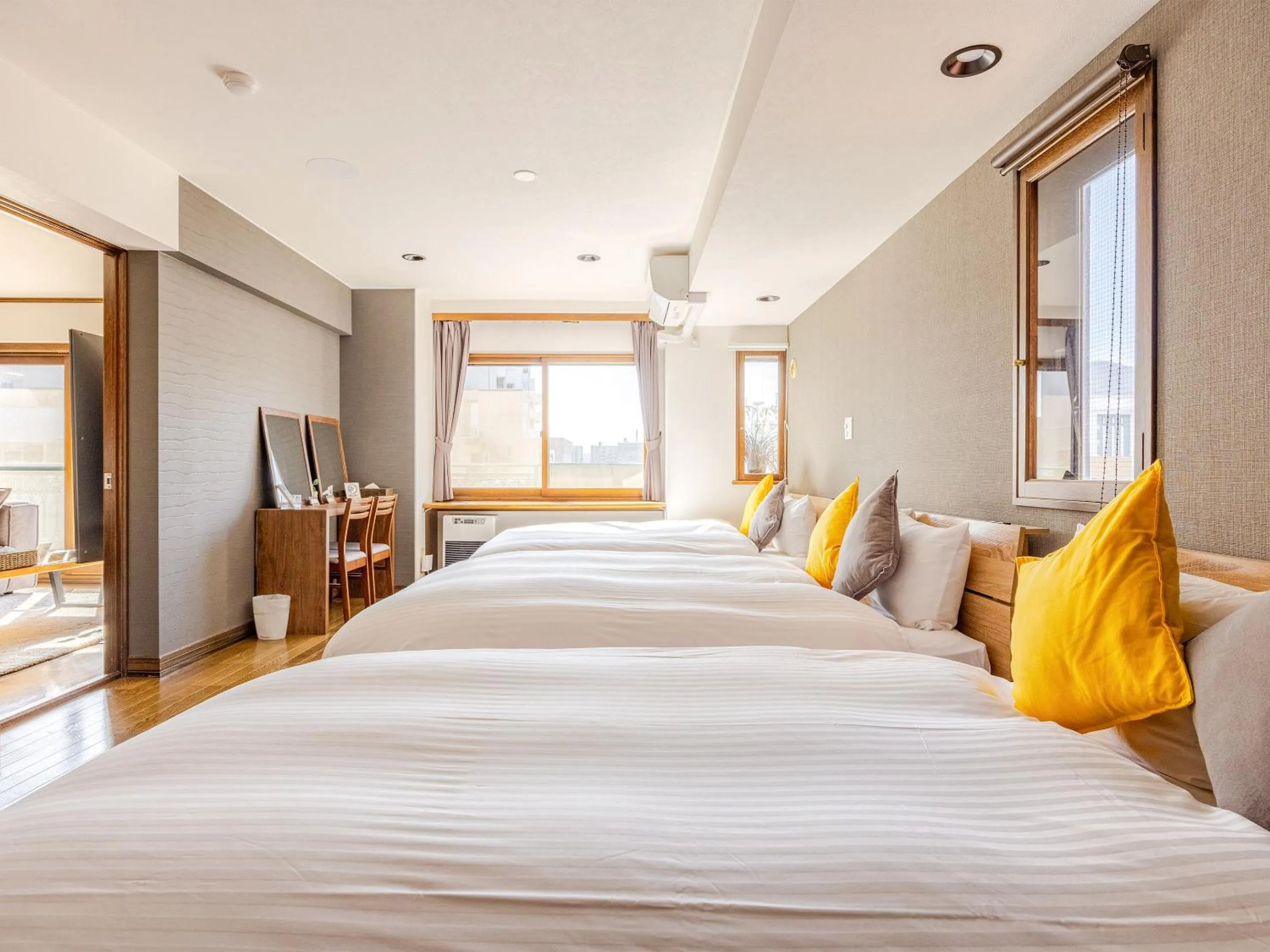 Bed in LIT’S INN Sapporo