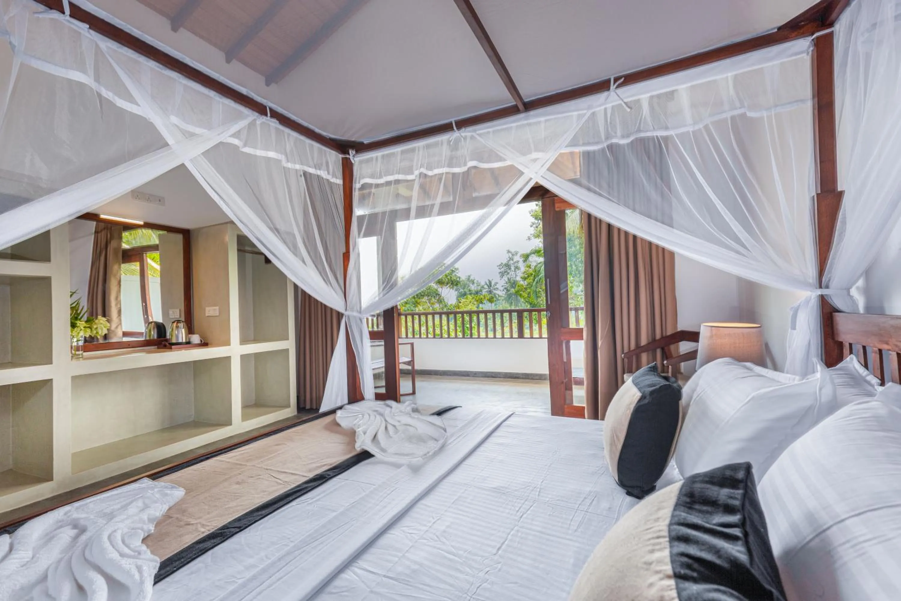 Patio, Bed in Serenity Boutique - Unawatuna