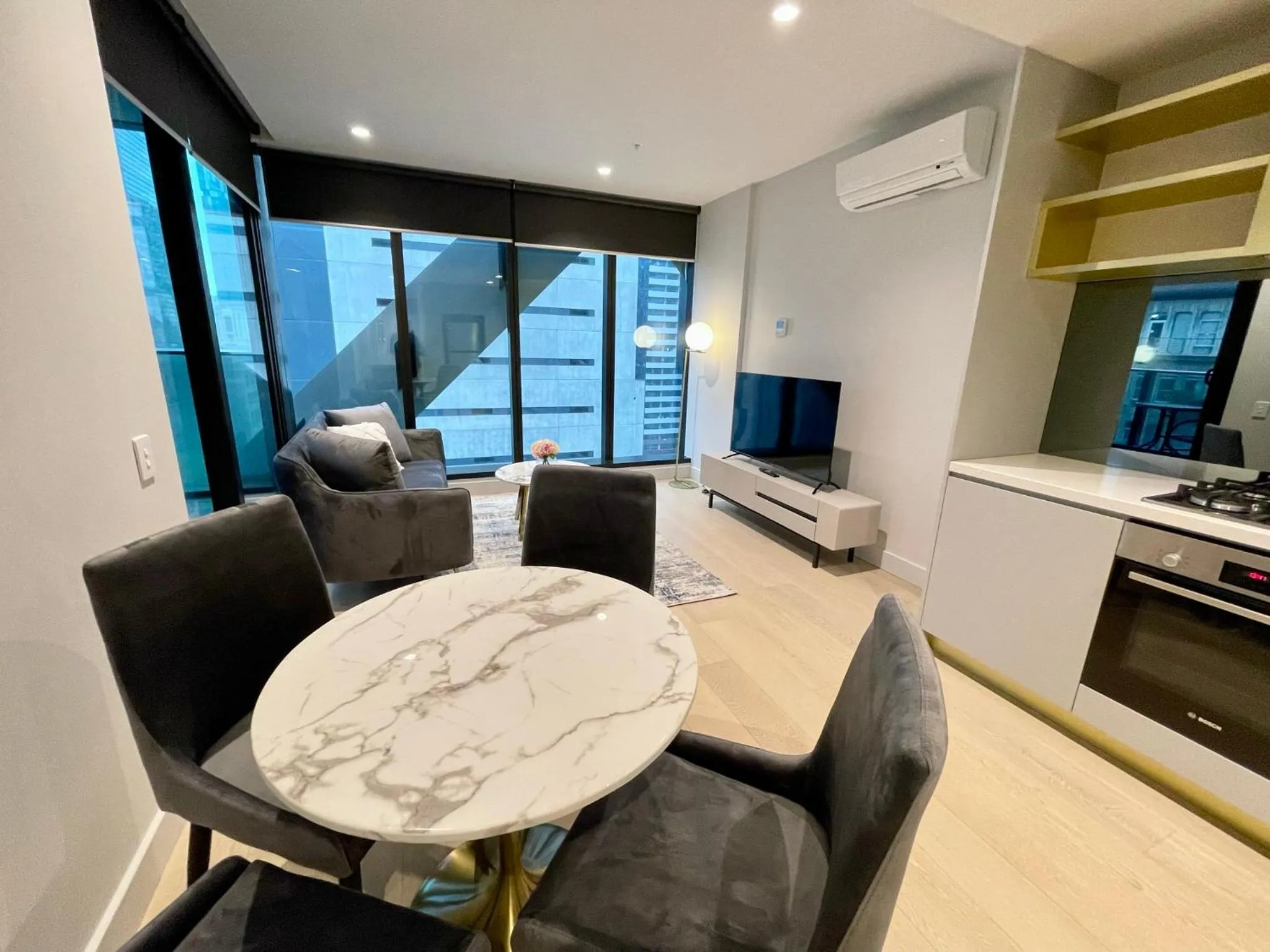 TV and multimedia in Paragon Apartments by CLLIX