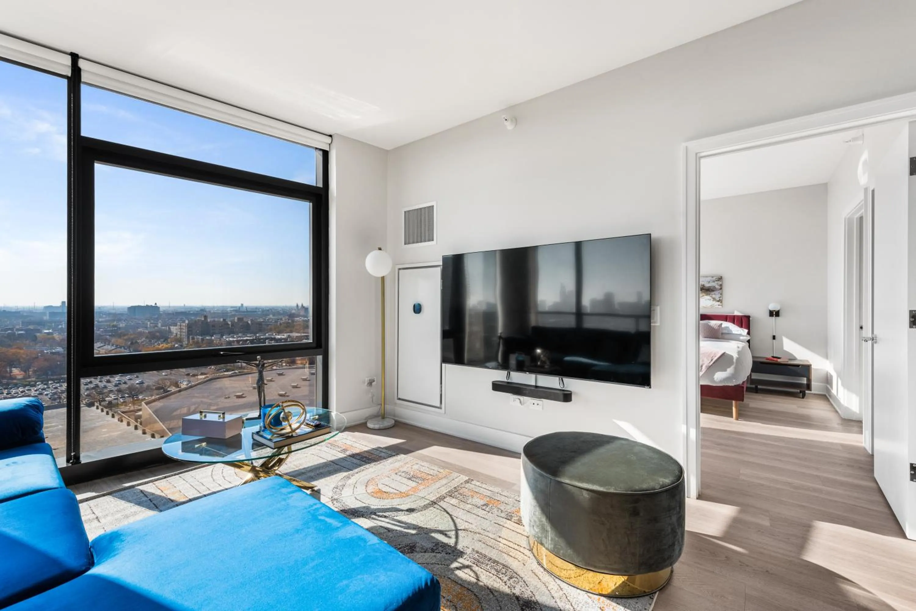 Living room in Avra Stylish Apartments Prime West Loop Location Near Union Park