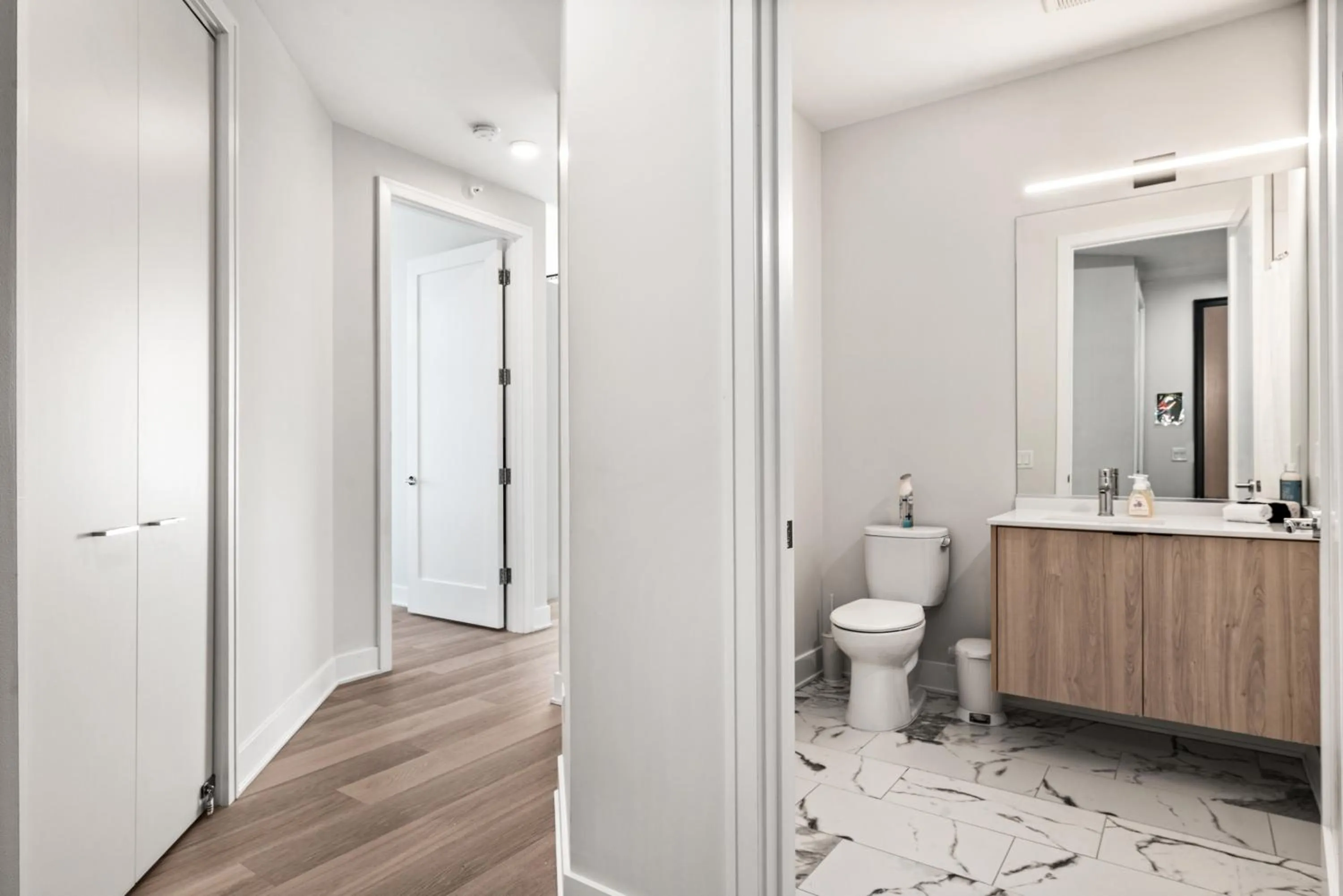 Bathroom in Avra Stylish Apartments Prime West Loop Location Near Union Park