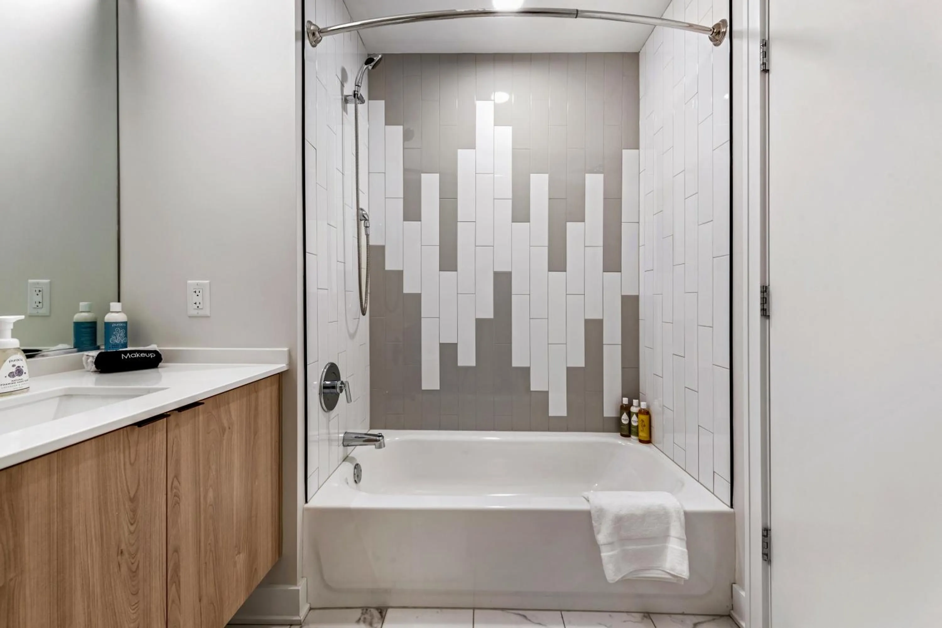 Shower in Avra Stylish Apartments Prime West Loop Location Near Union Park