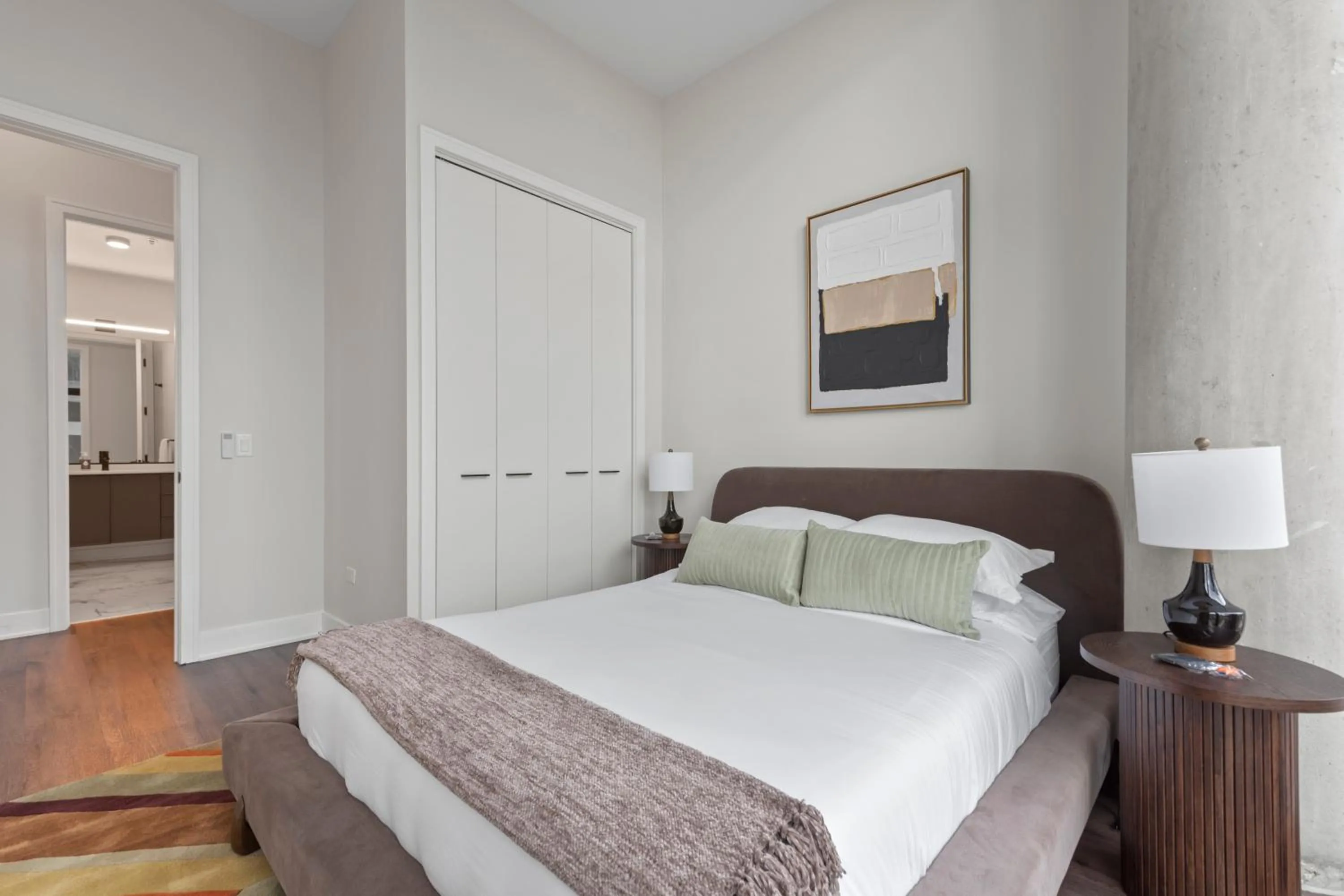 Bedroom, Bed in Avra Stylish Apartments Prime West Loop Location Near Union Park